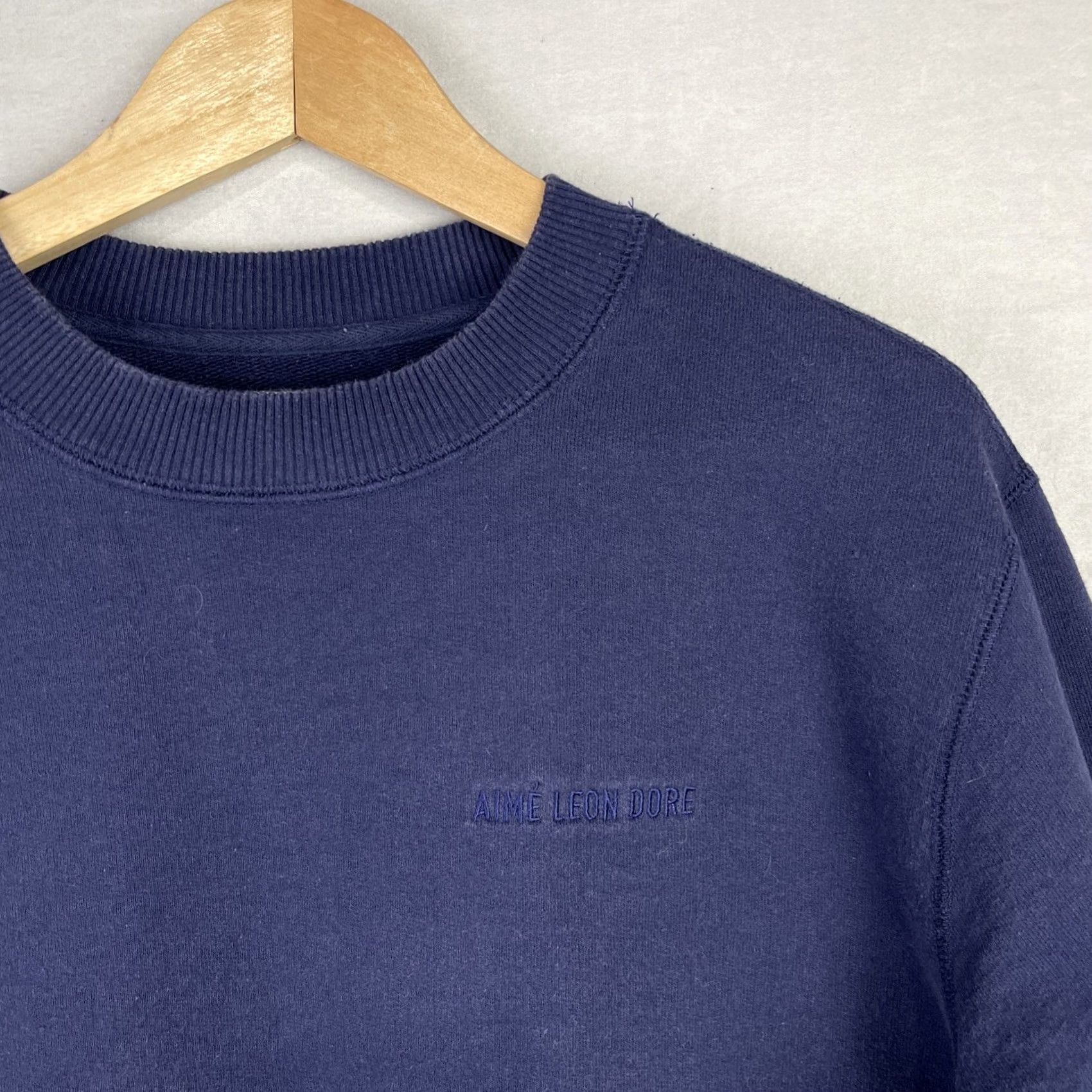 Aime Leon Dore Aime Leon Dore Sweater Mens Medium Navy Blue Sweatshirt Long Sleeve Pullover Size US M / EU 48-50 / 2 - 3 Thumbnail