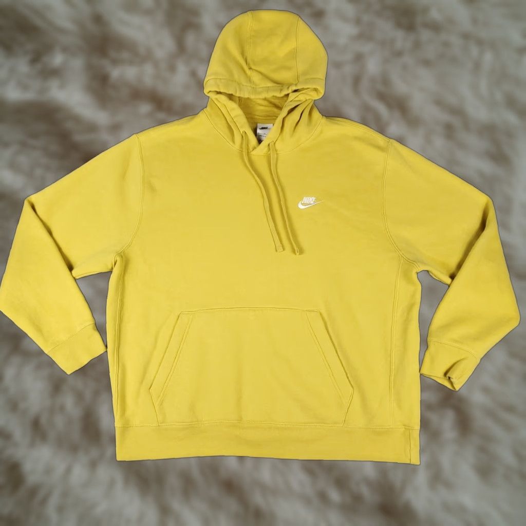 Nike Nike Hoodie Mens XL Yellow Swoosh Pullover Sweatshirt Crew Neck Long Sleeve Fleece Logo Vintage Modern Sports Nike Size US XL / EU 56 / 4 - 1 Thumbnail
