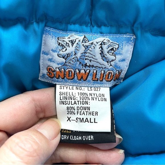 Vintage Vintage Blue Down Gore-Tex Duvet Midi Puffer Parka - Small Size S / US 4 / IT 40 - 9 Thumbnail