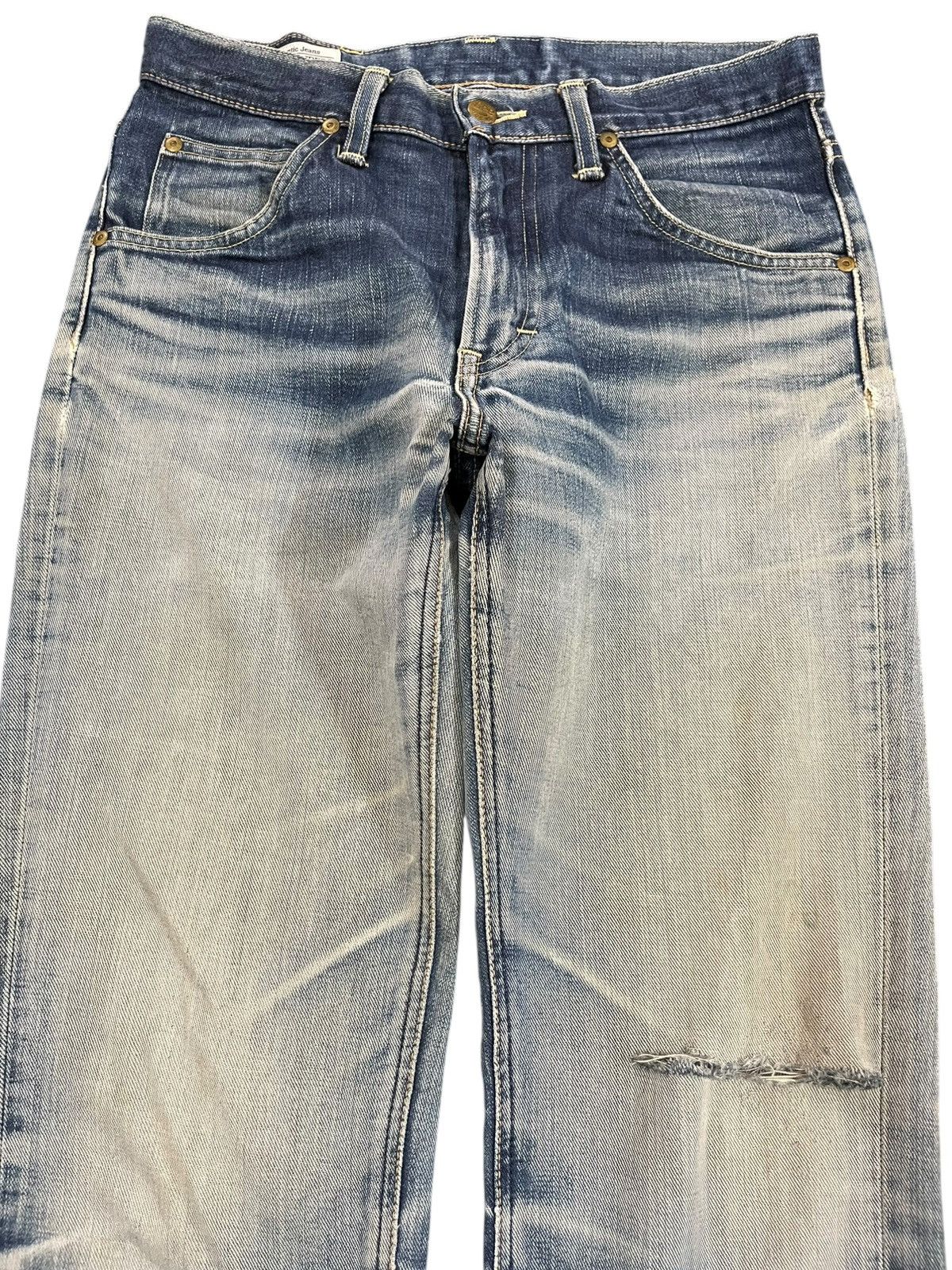 Lee Vintage Lee Riders Faded Clawmark Distressed Denim Size US 30 / EU 46 - 2 Thumbnail