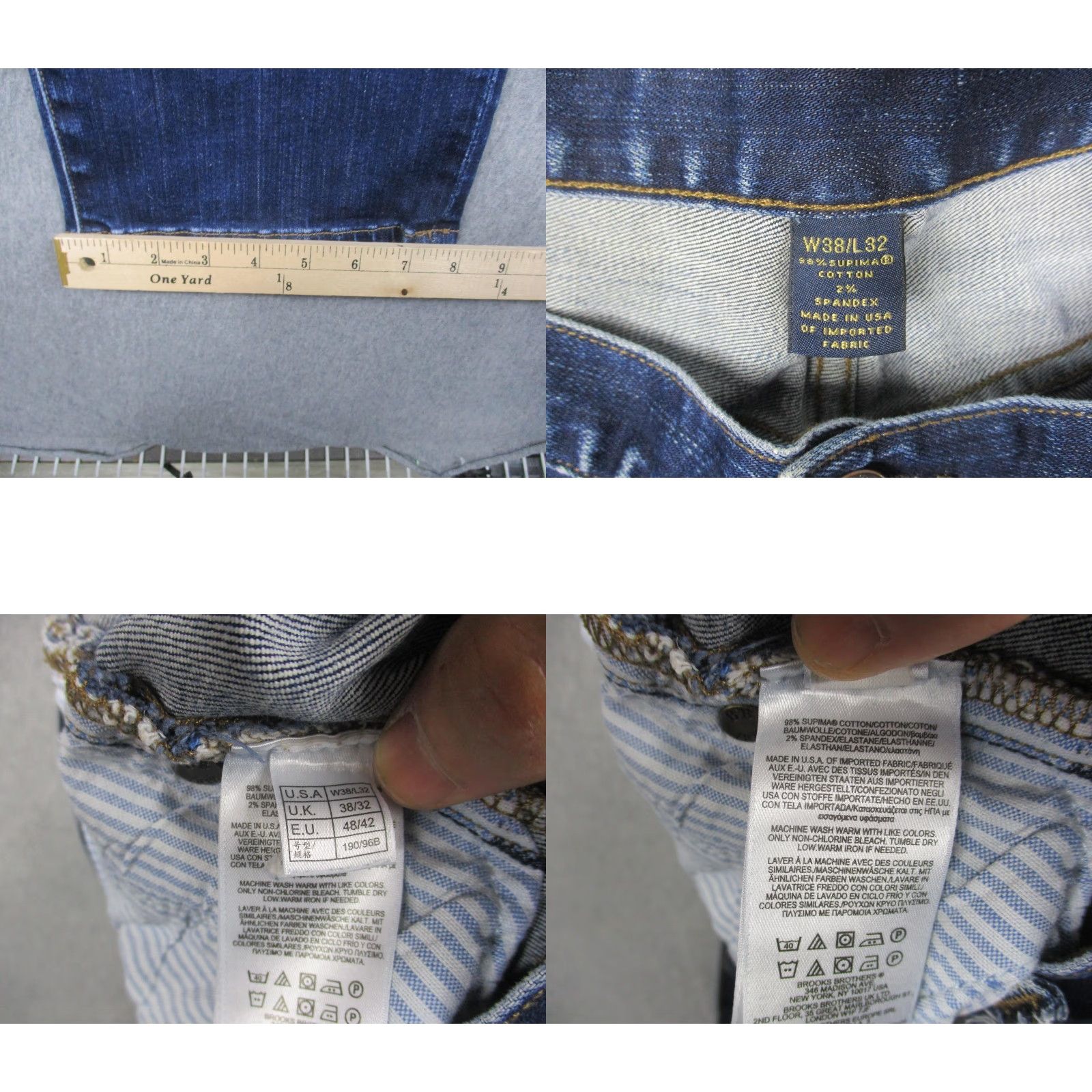 Brooks Brothers Brooks Brothers 1818 Denim Jeans Mens Straight 38x32 Regular Blue 1818 Denim Size US 38 / EU 54 - 8 Thumbnail