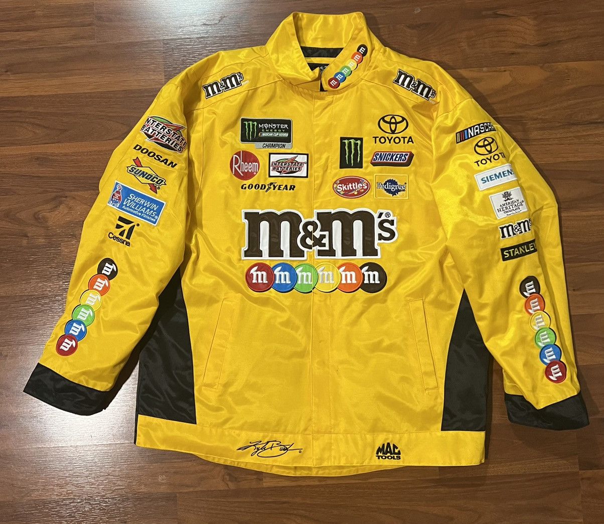 Yellow M&M Joe Gibbs Racing Jacket