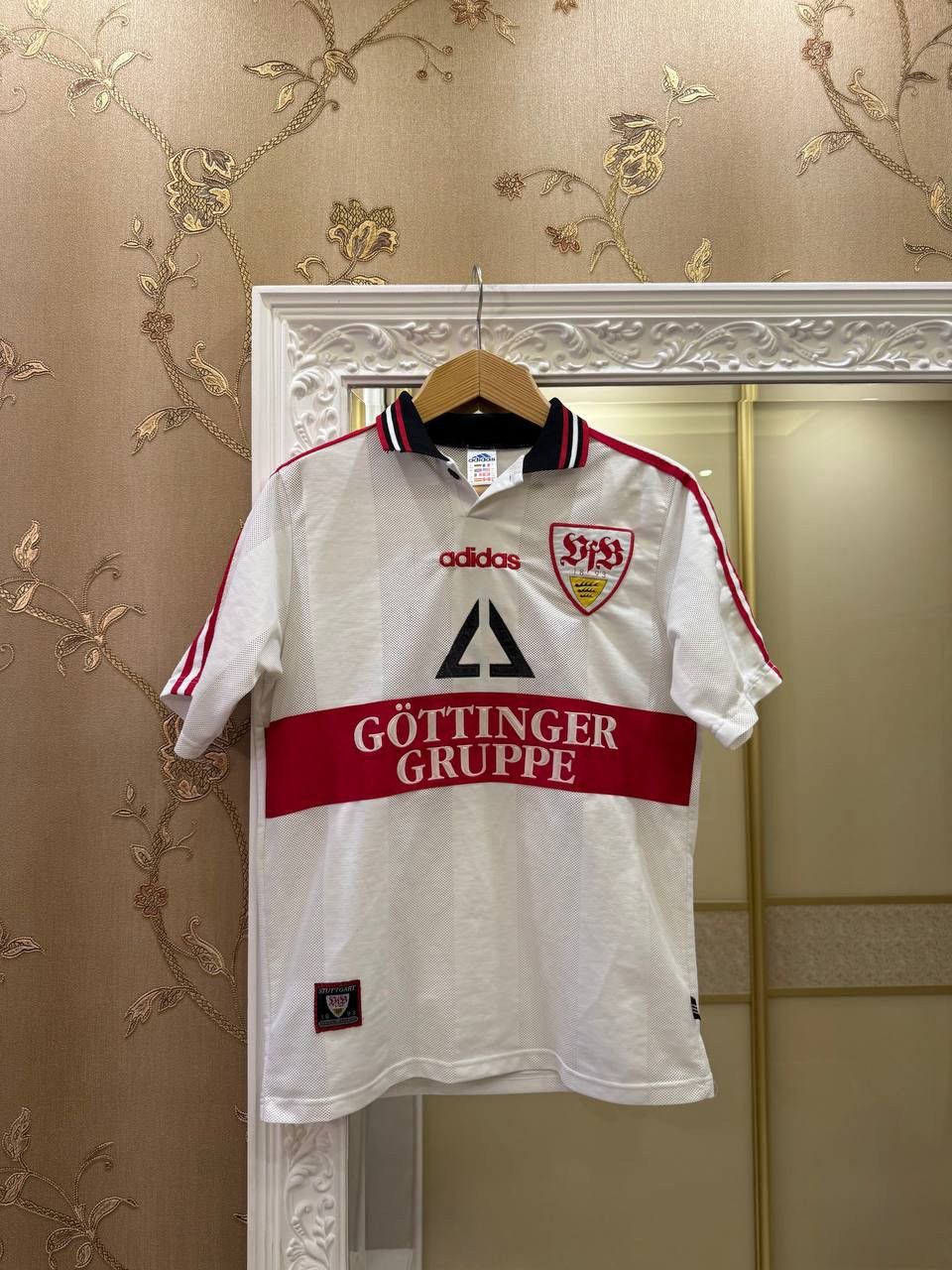 Adidas STUTTGART 1997 1998 VINTAGE FOOTBALL SHIRT SOCCER JERSEY Size US XL / EU 56 / 4 - 1 Thumbnail
