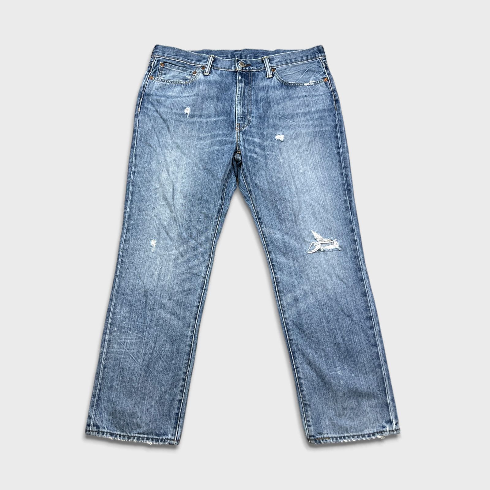 Levi's × Vintage Levi's 541 Jeans 36x30 Athletic Taper Distress Denim Pants Size US 36 / EU 52 - 1 Thumbnail
