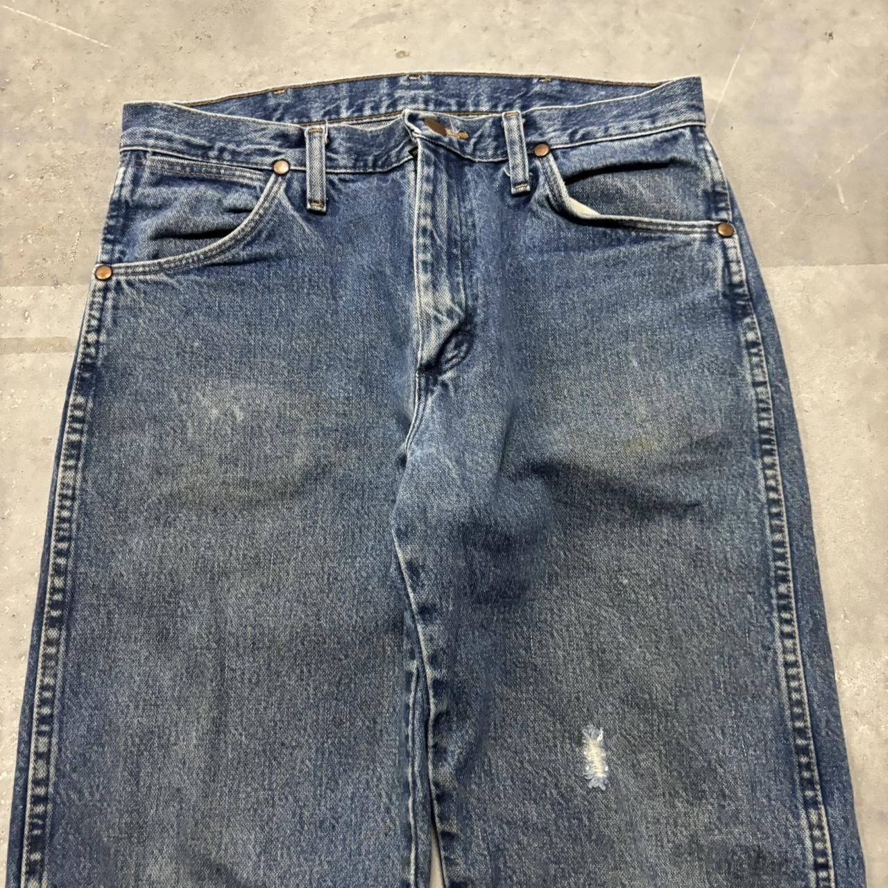 Japanese Brand × Vintage Crazy Vintage 90s Dark Wash Essential Denim Jeans! Size US 30 / EU 46 - 5 Thumbnail