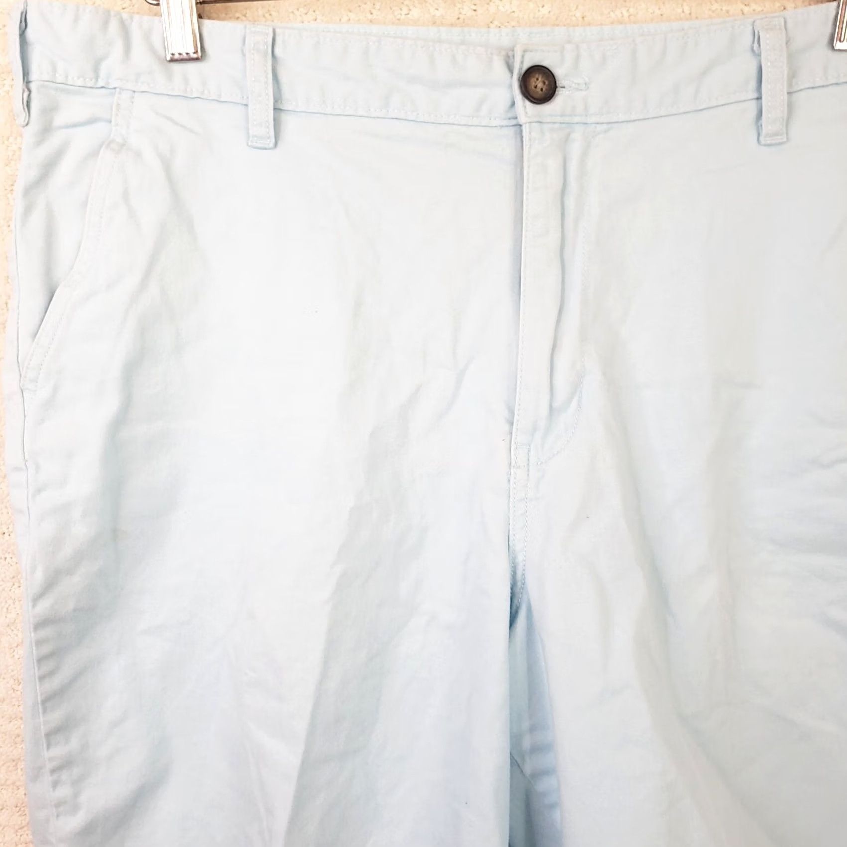 George George Men's Light Blue Cotton Casual Shorts 38X9.5 Size US 38 / EU 54 - 2 Thumbnail