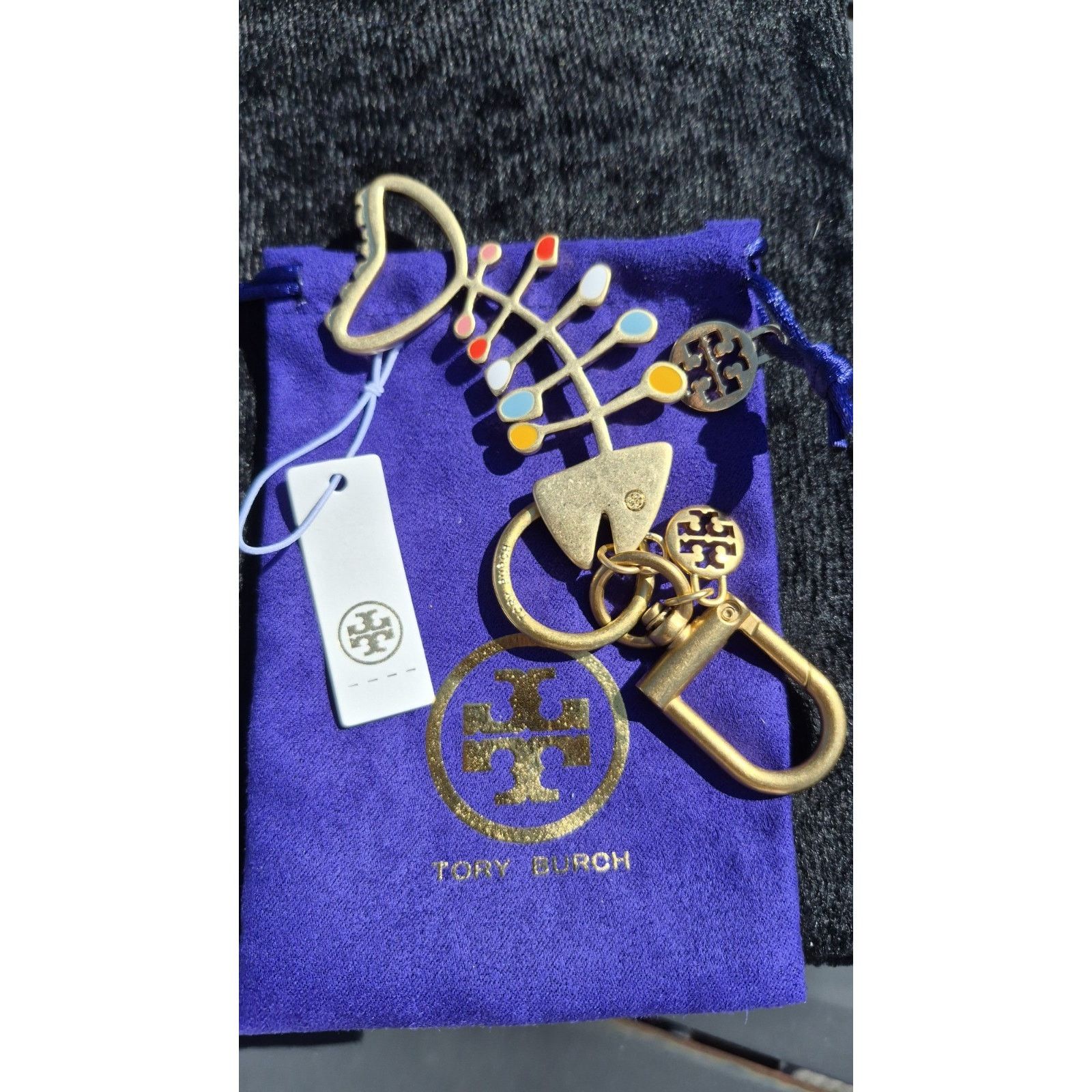 Tory Burch Tory Burch Roxanne Logo Fish Bone Charm Keychain Size ONE SIZE - 3 Thumbnail