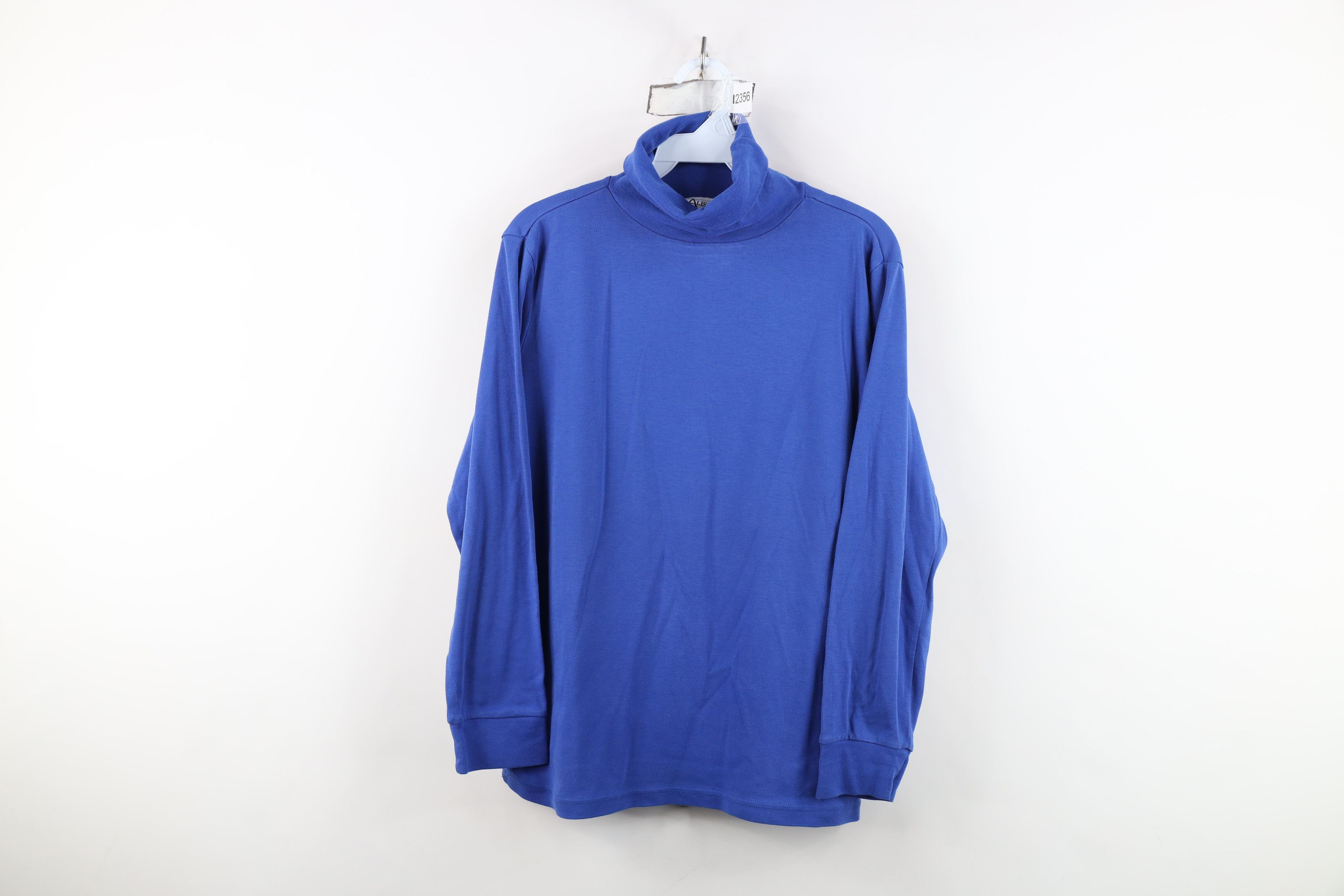 Vintage Vintage 90s Streetwear Blank Long Sleeve Turtleneck T-Shirt Size L / US 10 / IT 46 - 1 Thumbnail