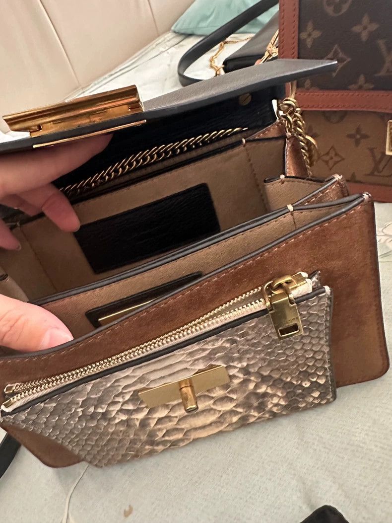 Givenchy Givenchy Small GV3 Chain Bag, Classic Black with Snake Pri Size ONE SIZE - 5 Thumbnail