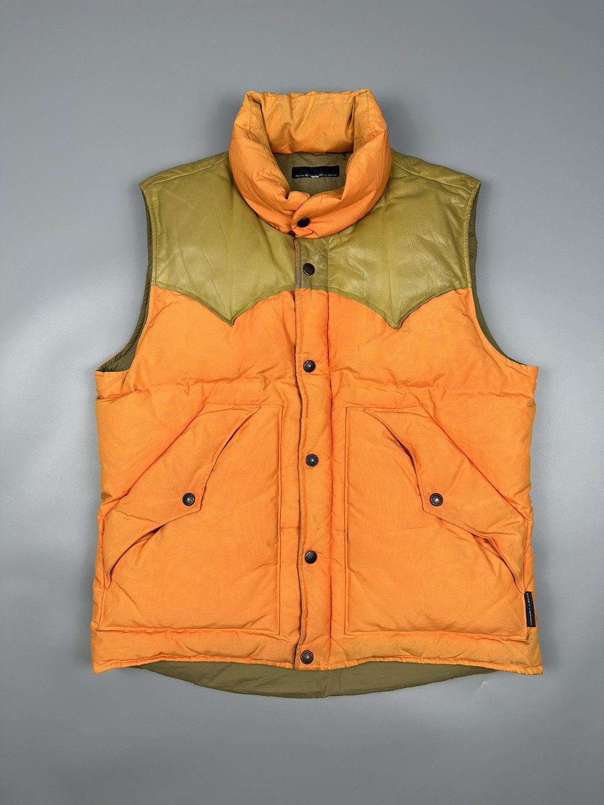 Chevignon × Vintage Vintage Chenignon Leather Puffer Vests Size US L / EU 52-54 / 3 - 1 Thumbnail