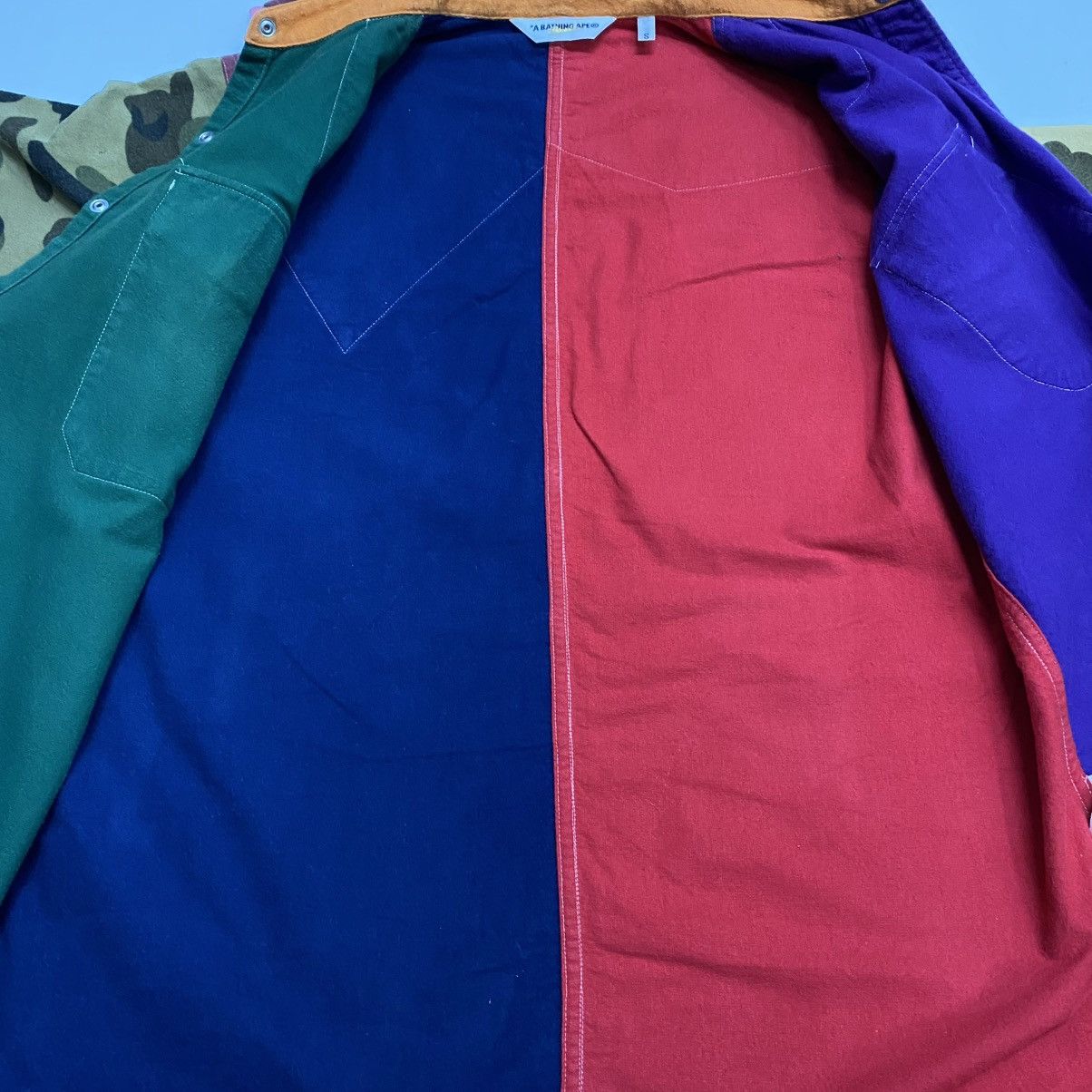 Bape ‼️YES‼️ A BATHING APE CAMO MULTI COLOUR BUTTON POLO SHIRT Size US S / EU 44-46 / 1 - 9 Thumbnail