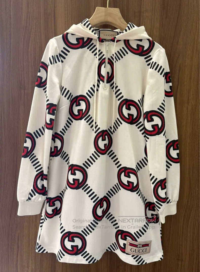 Gucci Gucci Double G full print hooded dress Size S / US 4 / IT 40 - 1 Thumbnail