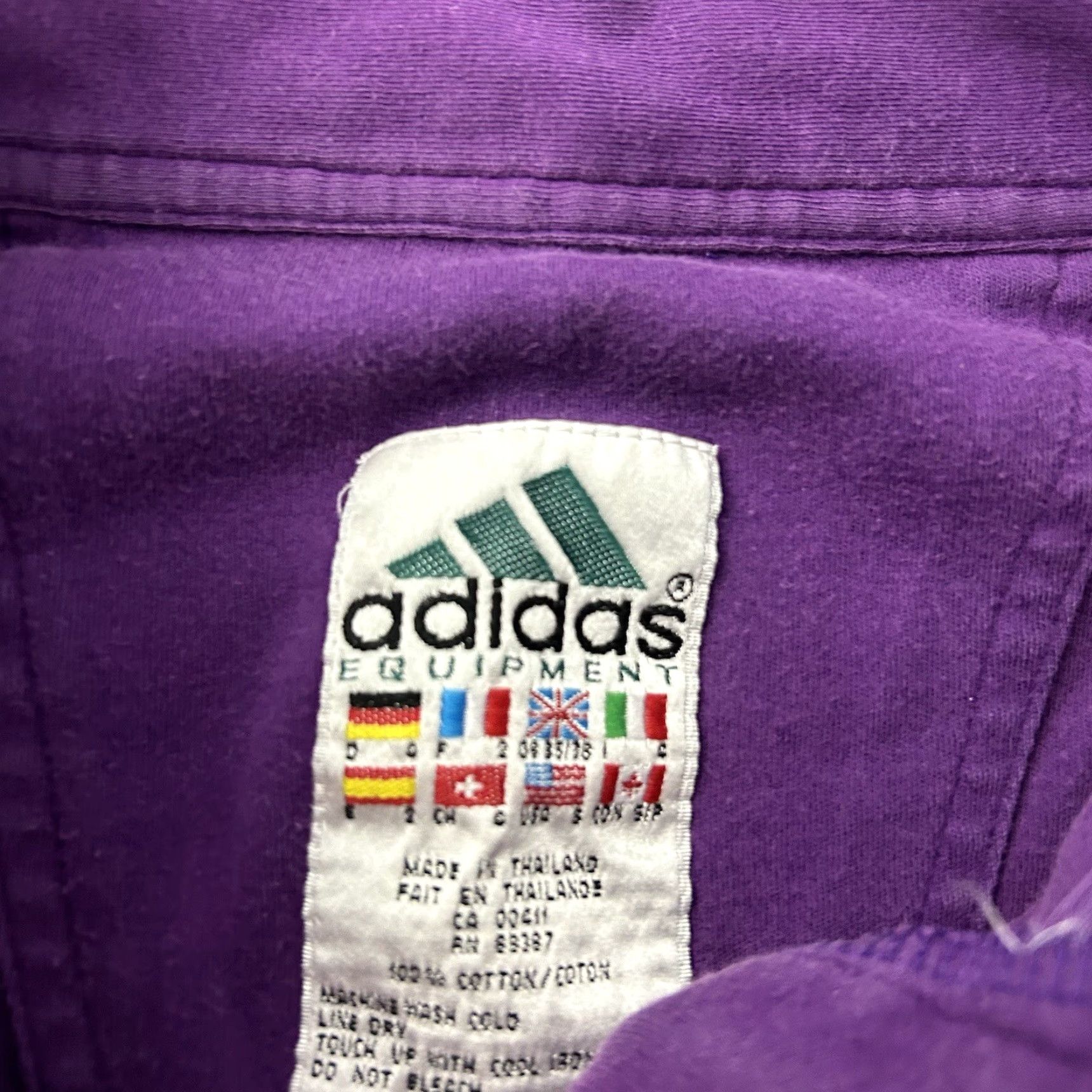 Adidas VINTAGE adidas 1/4 Zip Pullover Shirt Mens Small Purple Adidas Shirt Small Purple 1/4 Zip Mens Size US S / EU 44-46 / 1 - 4 Thumbnail