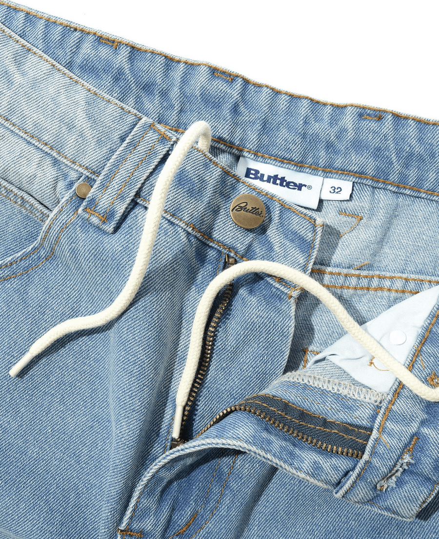 Butter Goods BUTTER Weathergear Denim Jeans, Distressed Indigo sz 32 Size US 32 / EU 48 - 6 Thumbnail