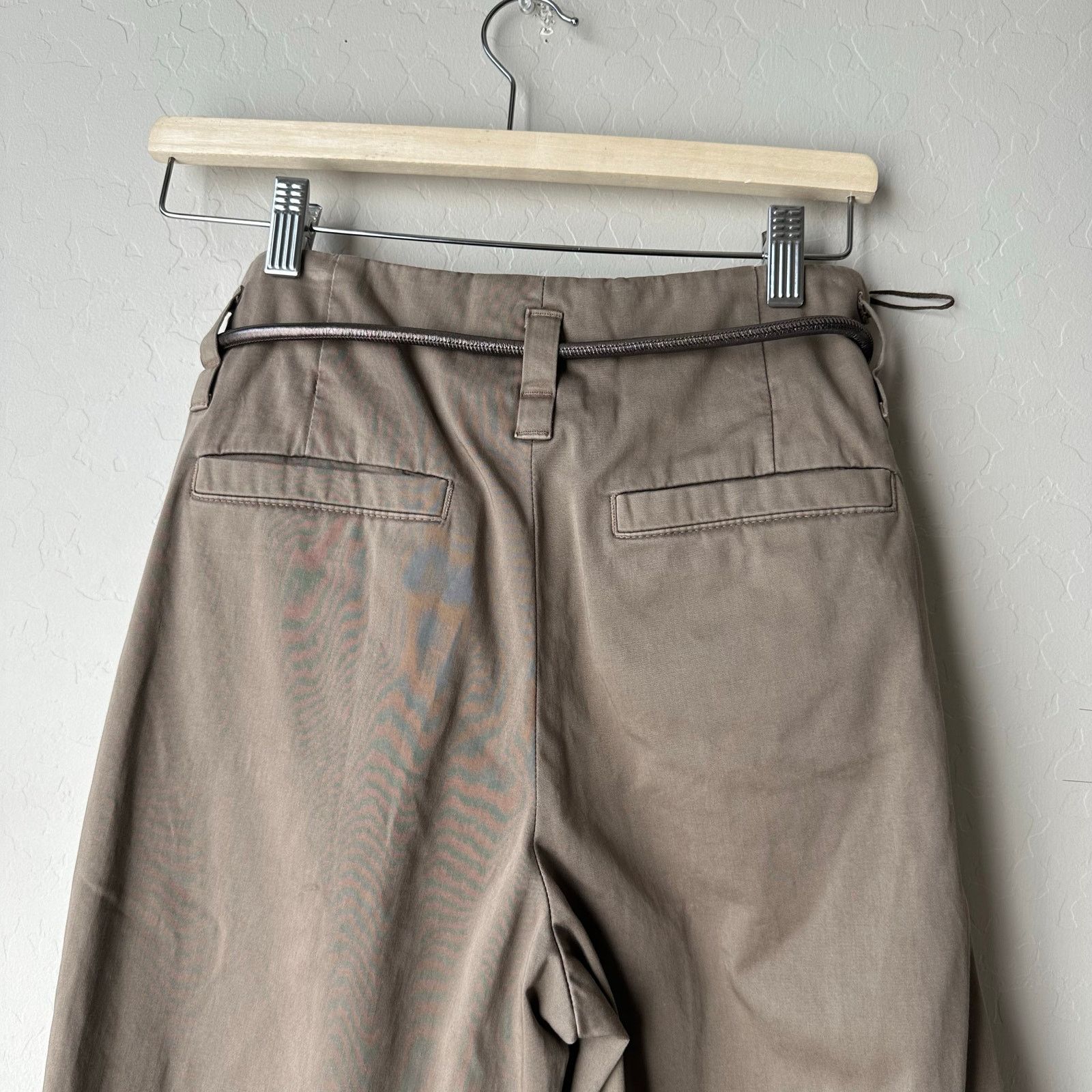 Brunello Cucinelli Brunello Cucinelli Paperbag Brown Belted Trouser Pants 2 Size 26" / US 2 / IT 38 - 9 Thumbnail