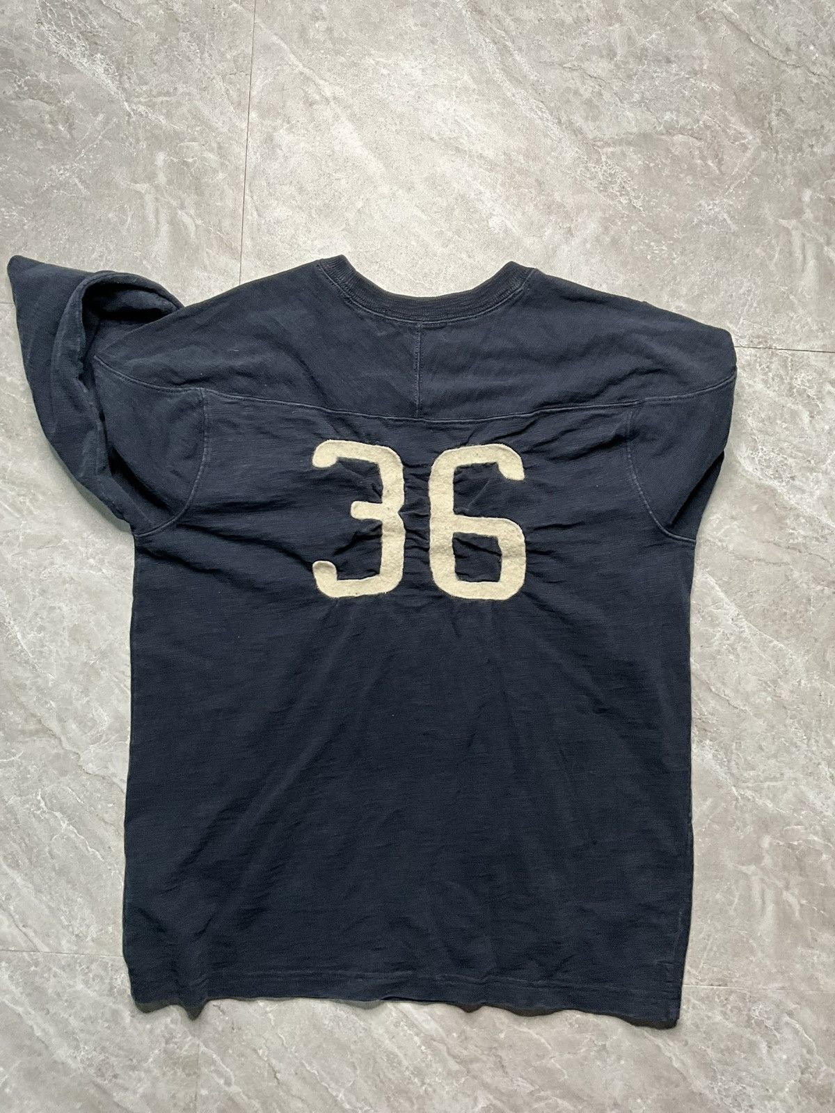 RRL Ralph Lauren RRL Indigo Dyed RRL 36 Logo Sweatshirt Size US L / EU 52-54 / 3 - 3 Thumbnail