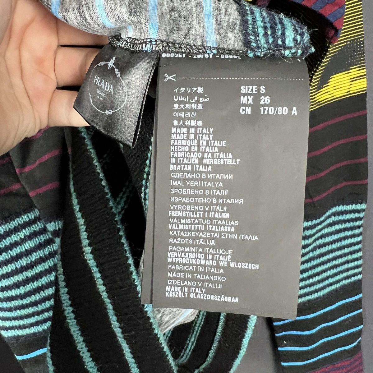 Prada Prada Multi-Fabric Striped Graphic women’s Long Sleeve S Size S / US 4 / IT 40 - 6 Thumbnail