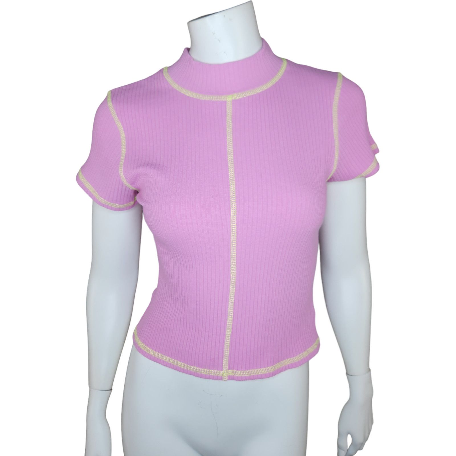Daydreamer Daydreamer Short Sleeve Mockneck Baby Tee Lilac Bloom Med Size M / US 6-8 / IT 42-44 - 1 Thumbnail