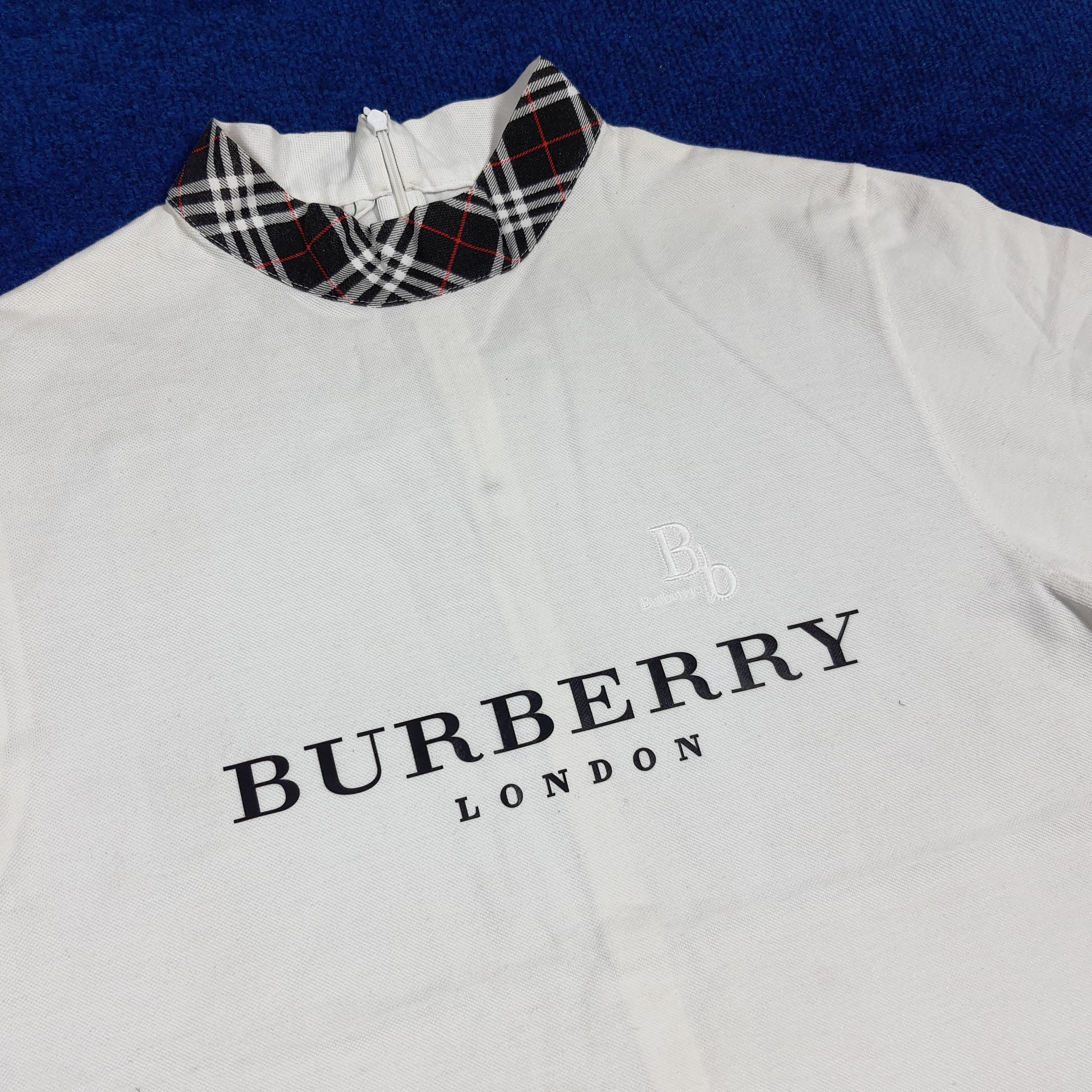 Burberry Vintage Burberrys' Nova Check Back Zipper Tshirt C285N4 Size M / US 6-8 / IT 42-44 - 2 Thumbnail