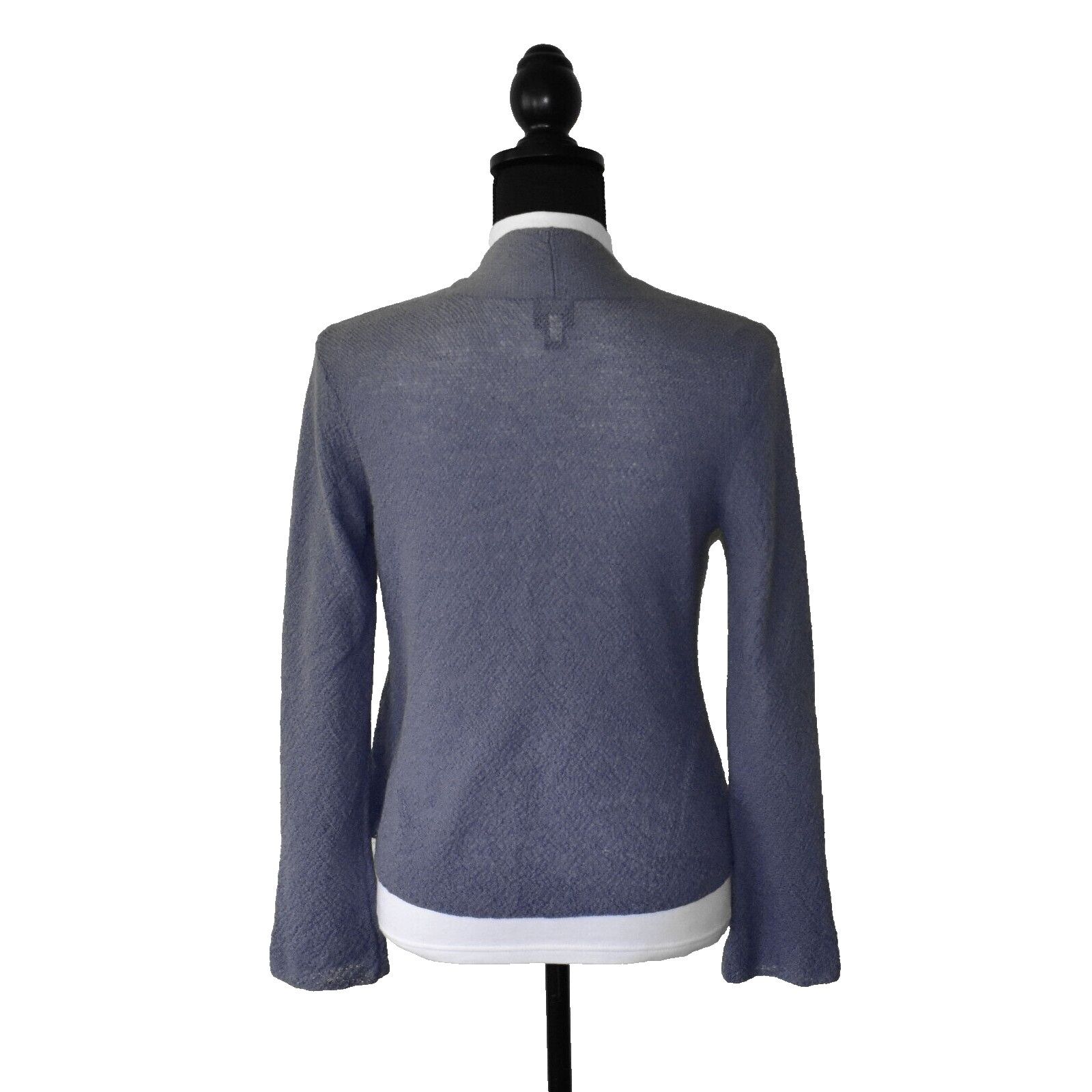 Eileen Fisher EILEEN FISHER Steel Blue Wool Petite Cardigan Sweater Sz PP Size S / US 4 / IT 40 - 3 Thumbnail