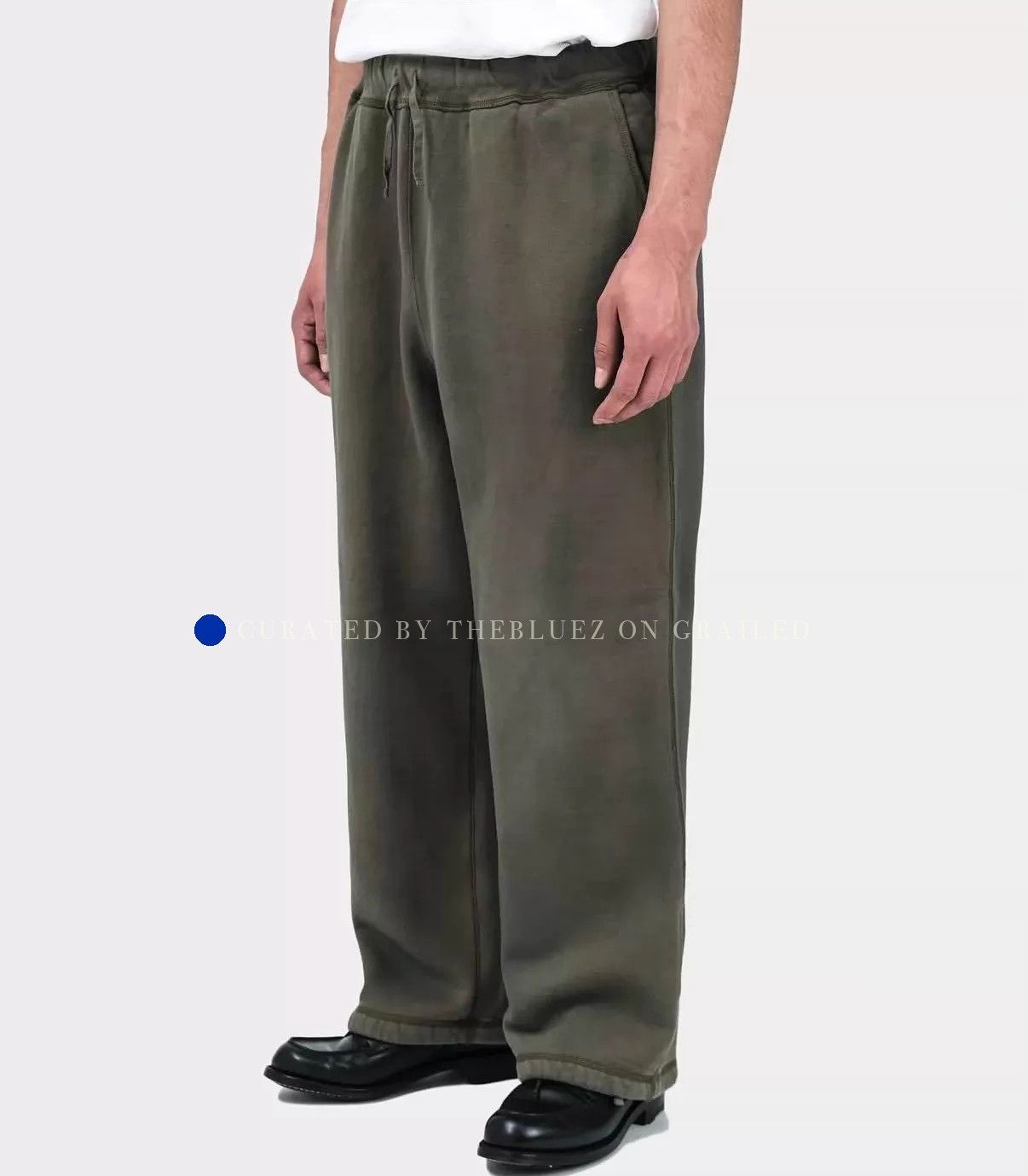 A.PRESSE Vintage Drawstring Sweatpants in Olive Green Size US 36 / EU 52 - 1 Thumbnail