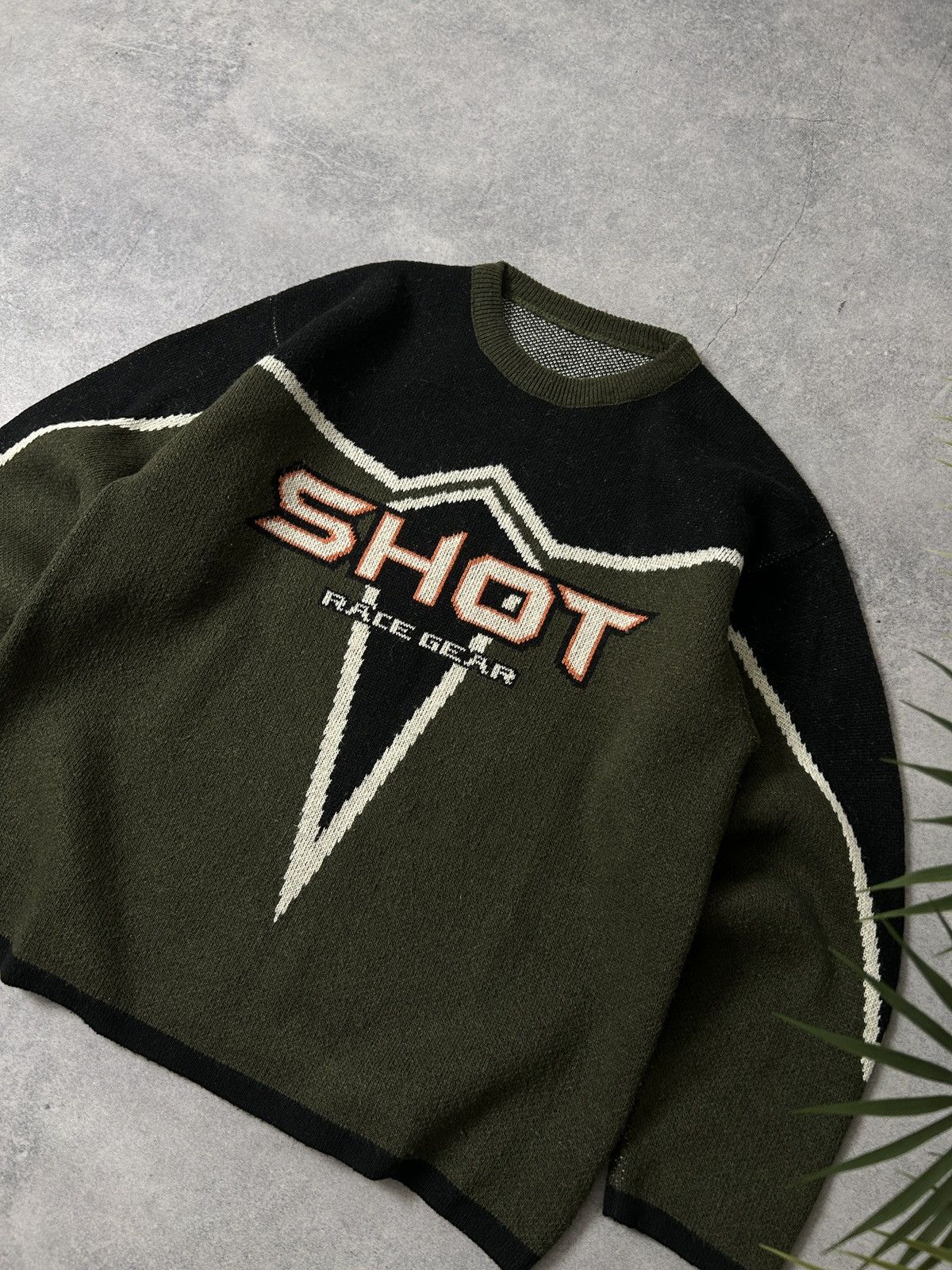 Schott Vintage Shot Race Gear big logo knit wool sweatshirt mens Size US L / EU 52-54 / 3 - 3 Thumbnail
