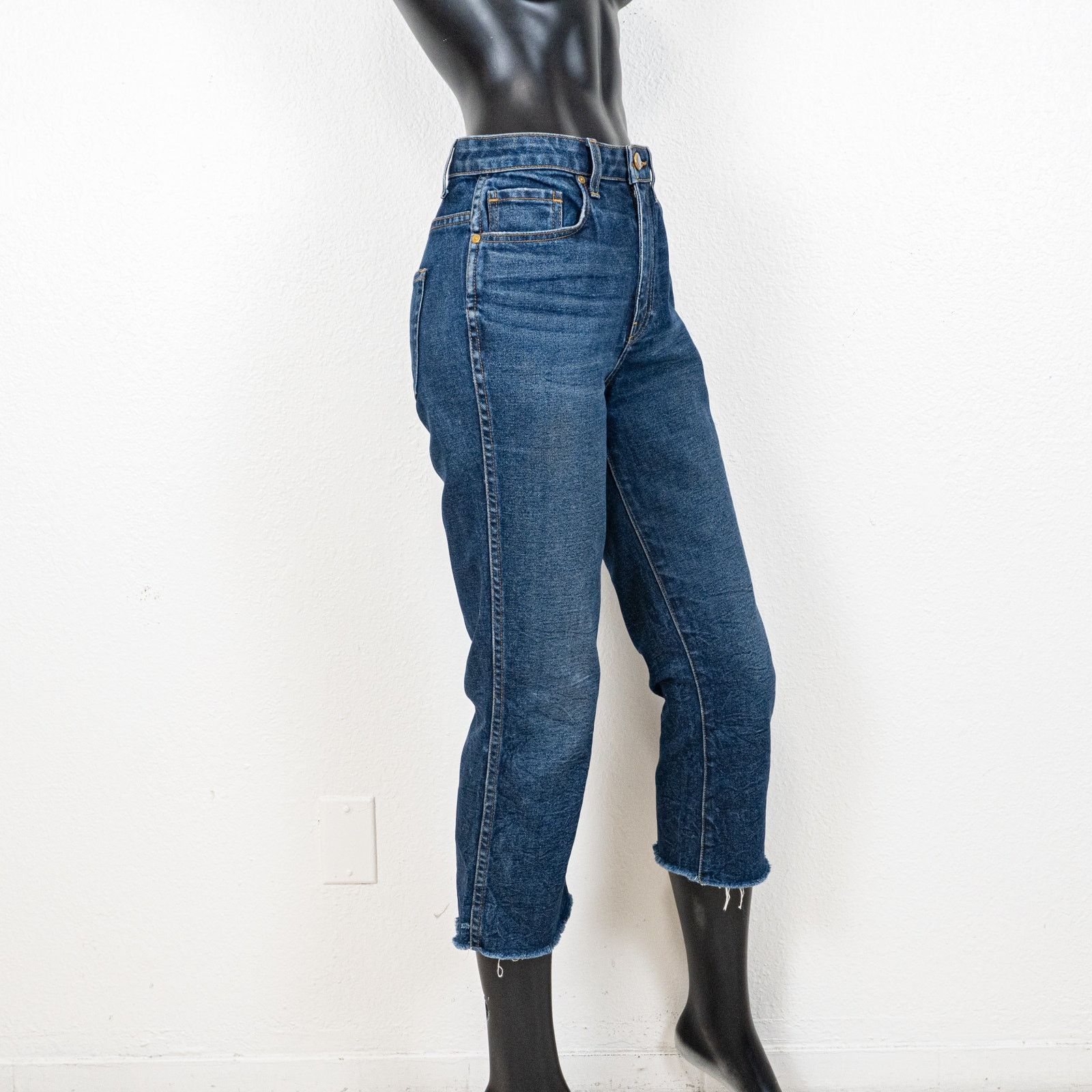 KHAITE Khaite Benny Cropped Flare Raw Denim Jeans size 26 Size 26" / US 2 / IT 38 - 5 Thumbnail