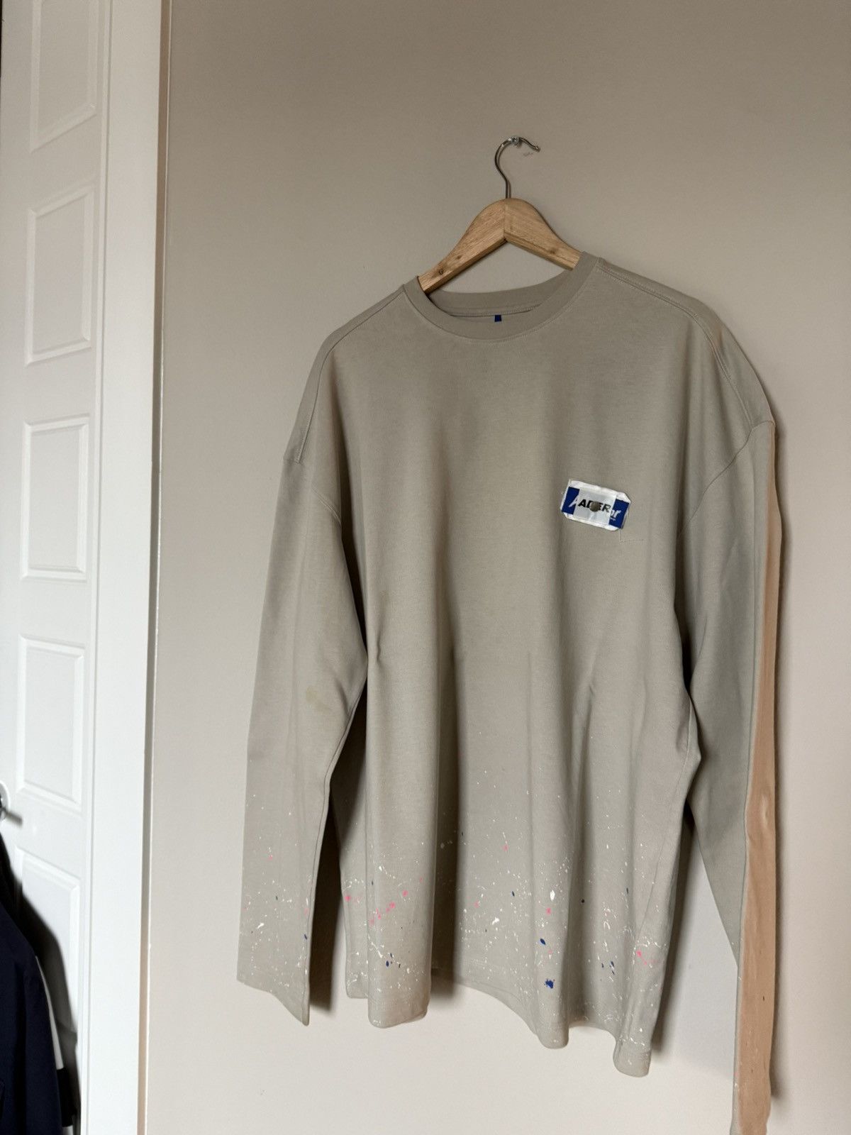 Ader Error ADER ERROR Painted Long Sleeve Tee (S/S 20) Size US XL / EU 56 / 4 - 1 Thumbnail