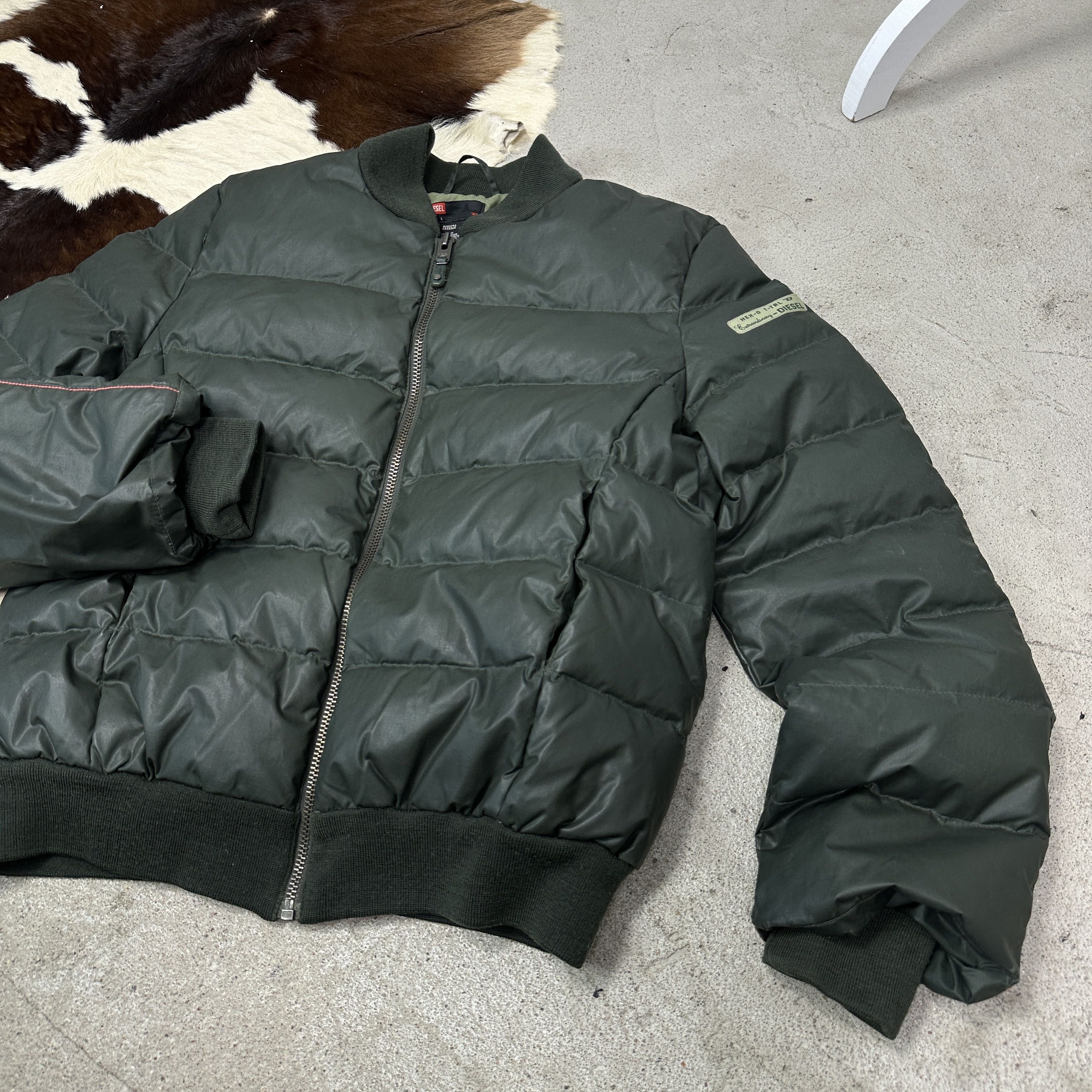 Diesel Vintage Avant-Garde Cropped Diesel Bomber Jacket Y2K Size US L / EU 52-54 / 3 - 3 Thumbnail