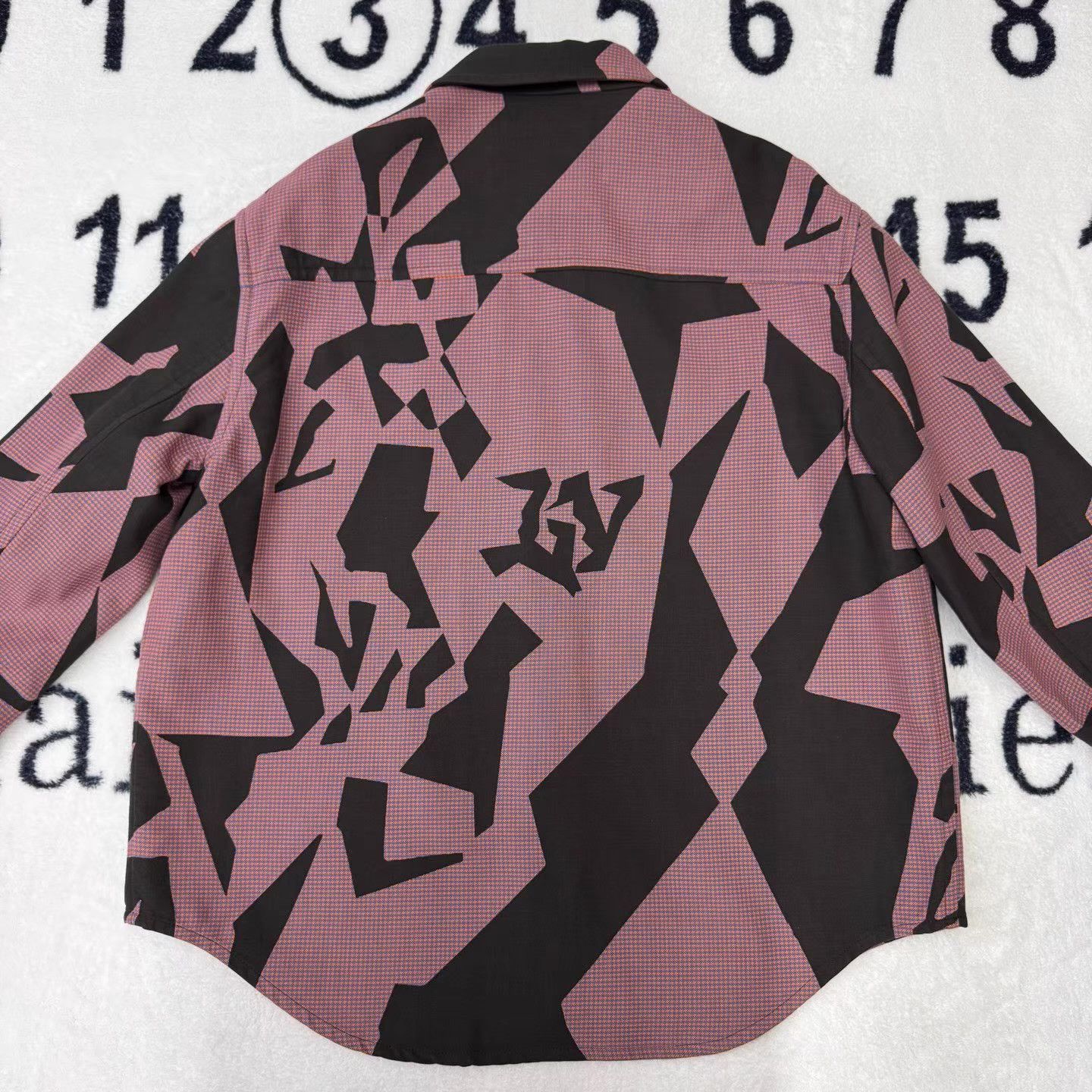 Louis Vuitton LV Pink & Brown Color Block Geometric Pattern Jacket Q10 Size US L / EU 52-54 / 3 - 2 Thumbnail