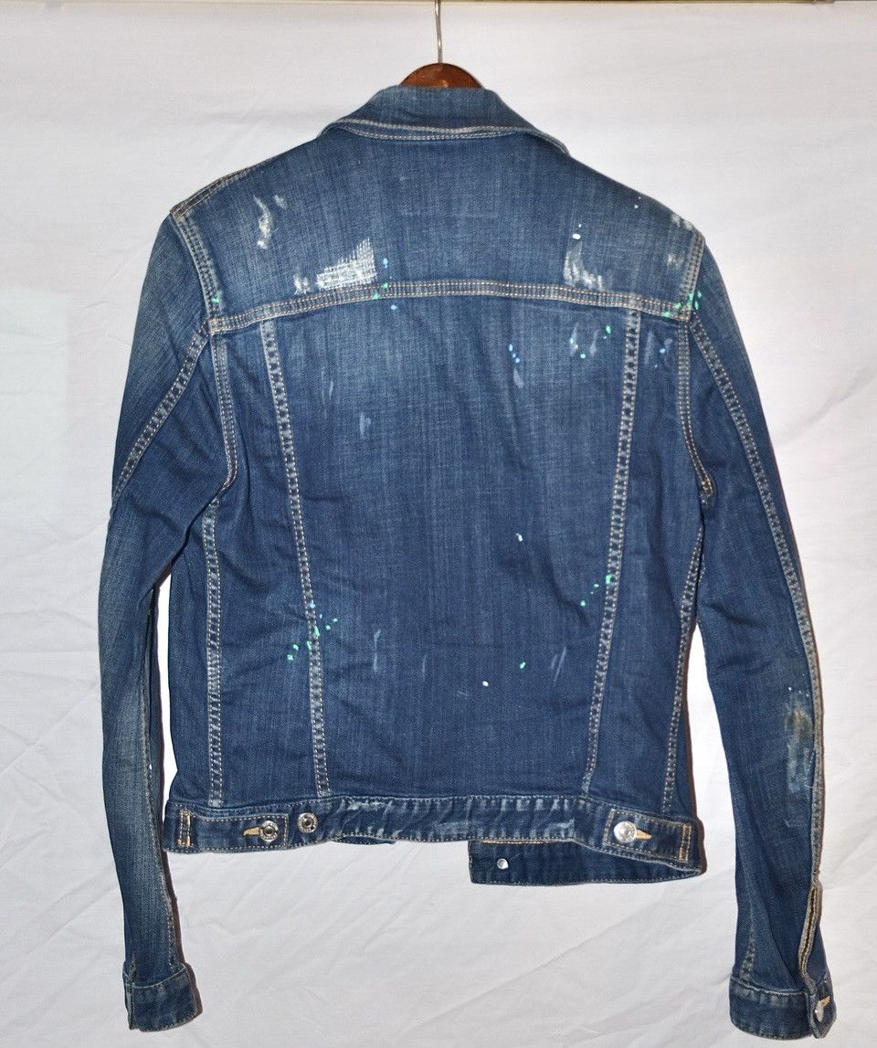 Dsquared2 DSQUARED2 Distressed Paint Splatter Denim Jacket 48 Slim Size US S / EU 44-46 / 1 - 2 Thumbnail