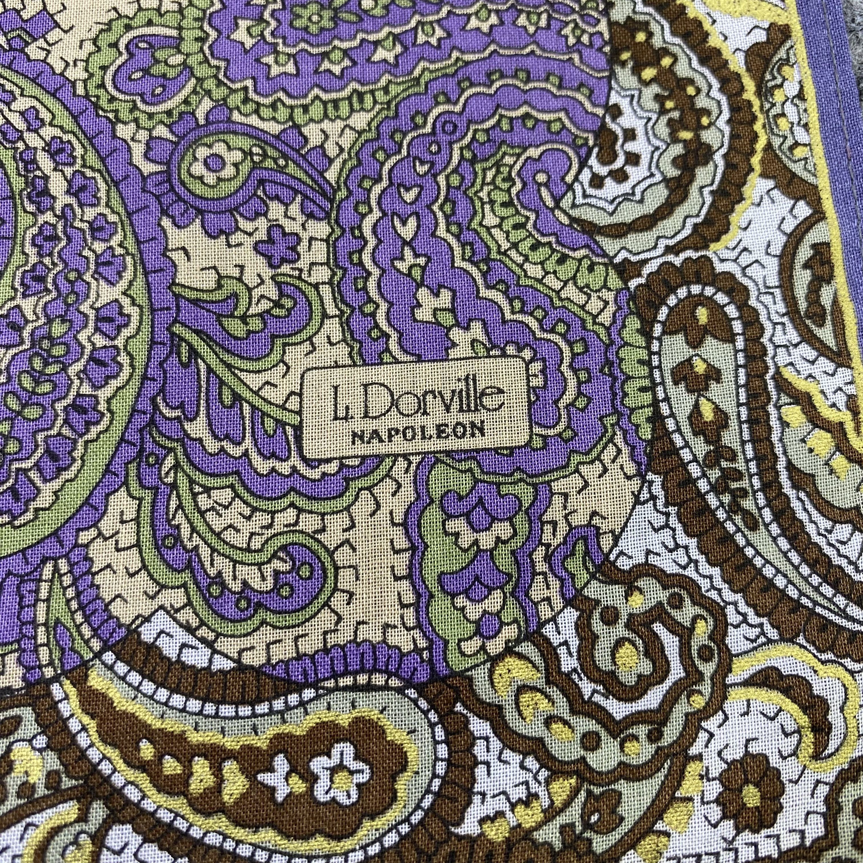 Designer L.DORVILLE handkerchief bandana handky paisley-B1437 Size ONE SIZE - 7 Thumbnail