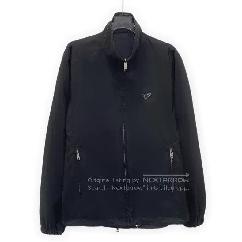 Prada Prada 24 black triangle stand-up collar zipper long-sleeve Size US L / EU 52-54 / 3 - 1 Thumbnail