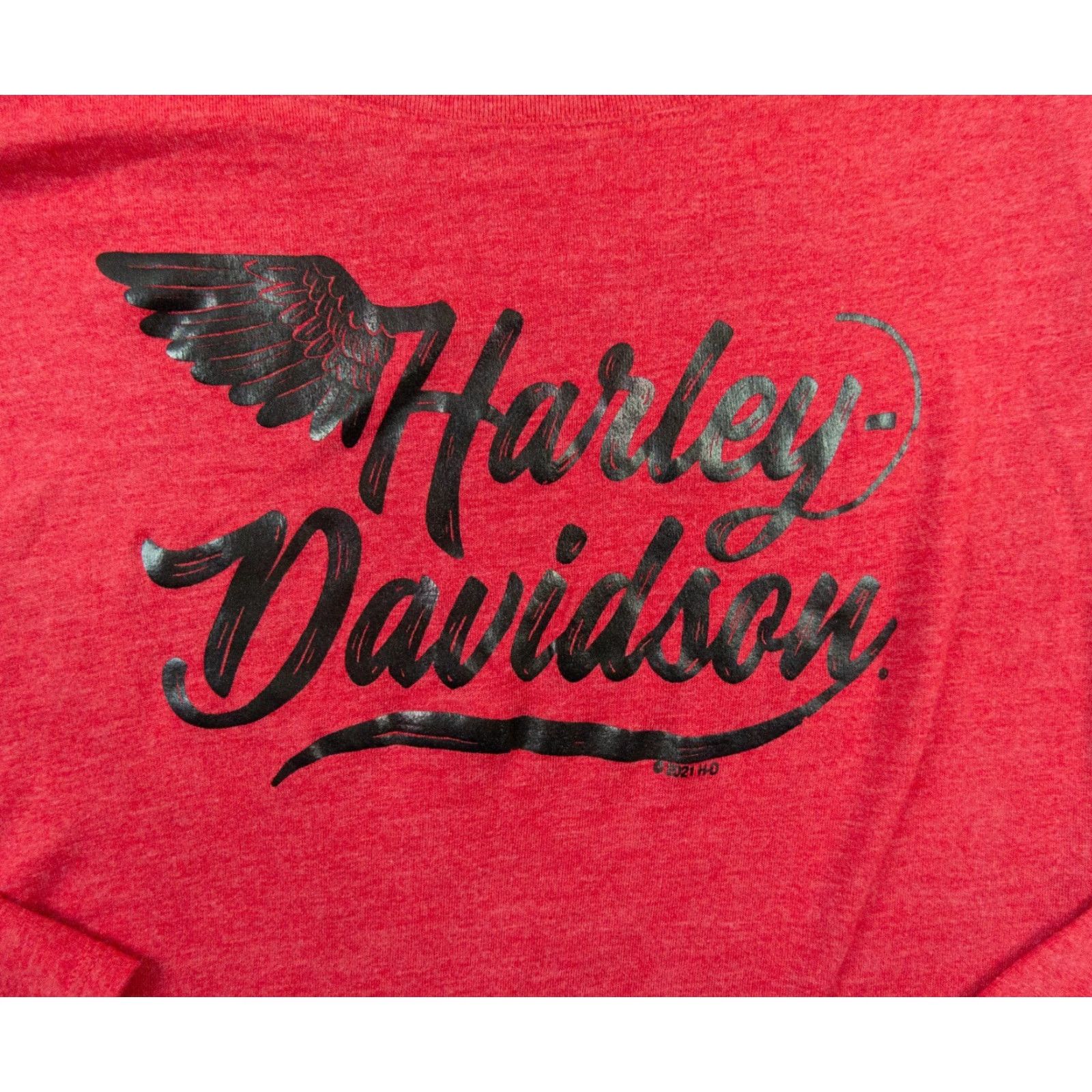 Harley Davidson Harley-Davidson Shirt Womens Small Red Long Sleeve Motorcycle Tee Casual Size S / US 4 / IT 40 - 2 Thumbnail