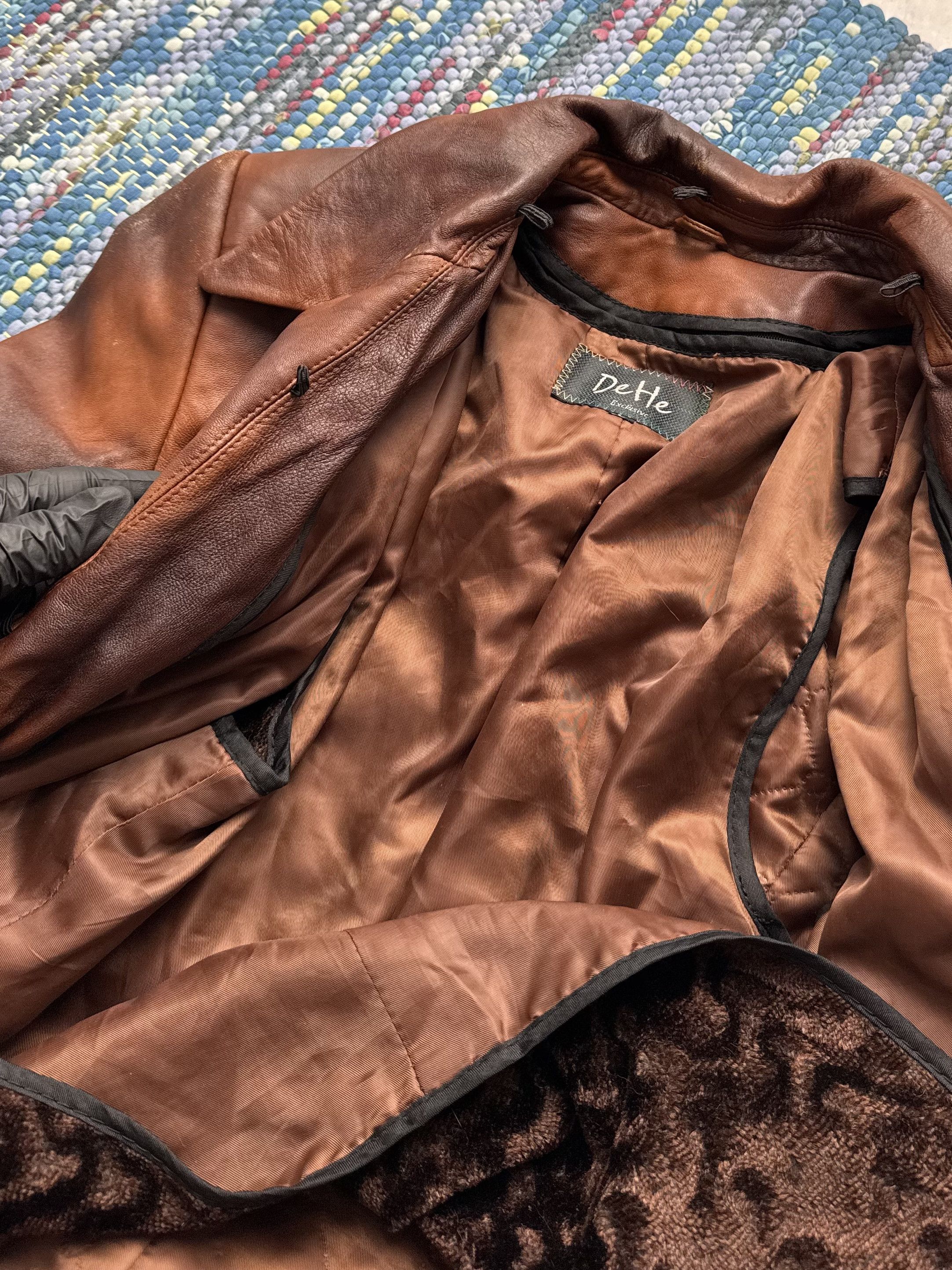 Vintage Vintage Faded Leather Coat A8(V1)D15 Size S / US 4 / IT 40 - 10 Thumbnail