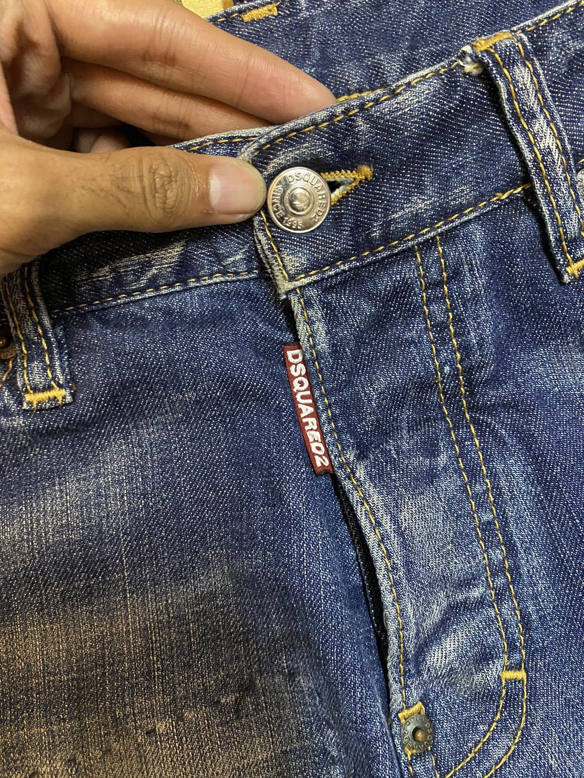 Designer × Dsquared2 × Vintage Dsquared2 Damaged Jeans Size US 31 - 4 Thumbnail