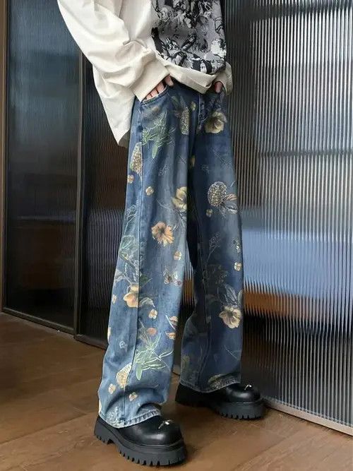 Jean Fuyuka x Kanno Vintage Unique Printed Jeans Loose Fit Size US 32 / EU 48 - 5 Thumbnail