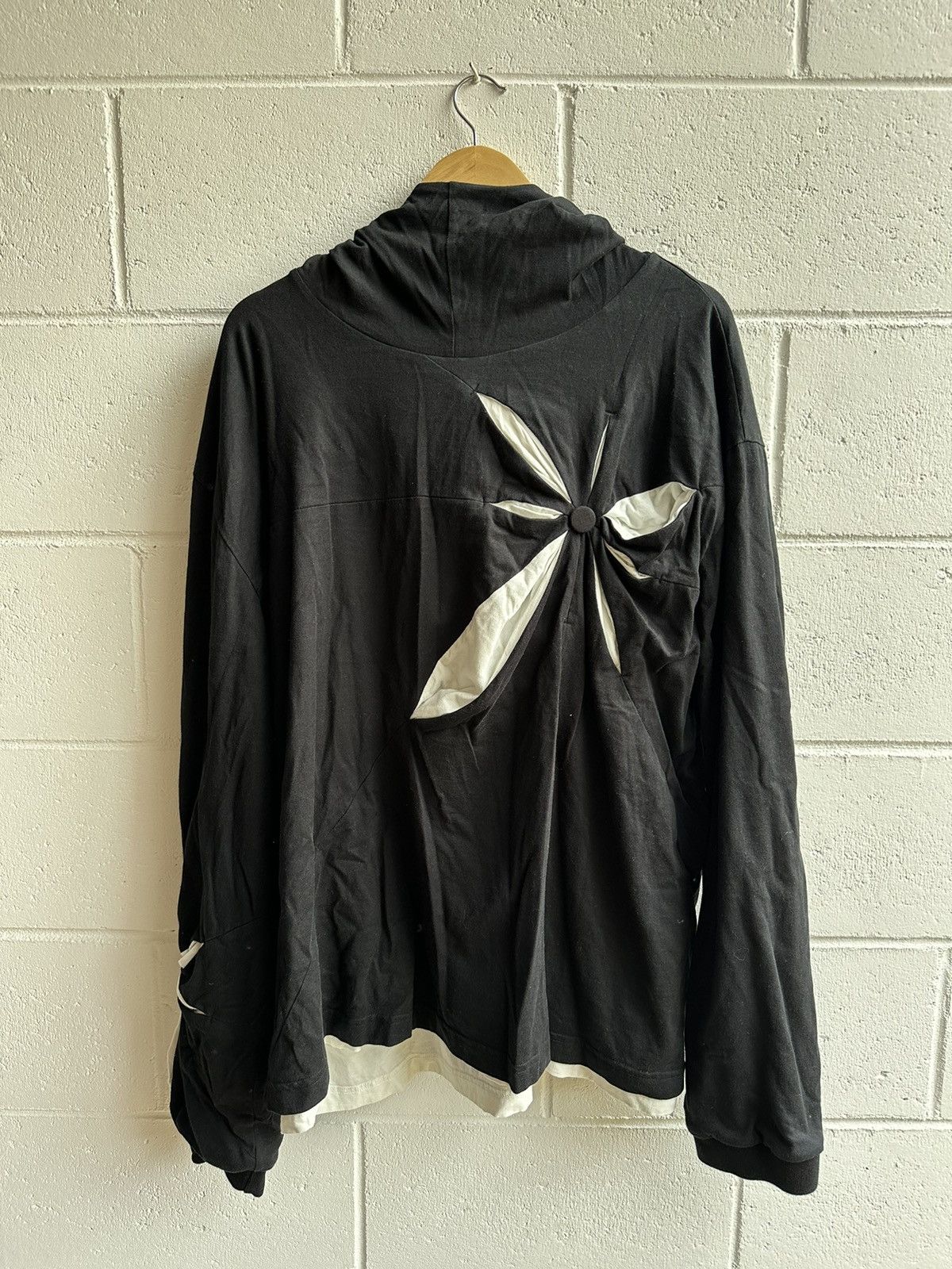 Kusikohc Black Origami Long Hoodie