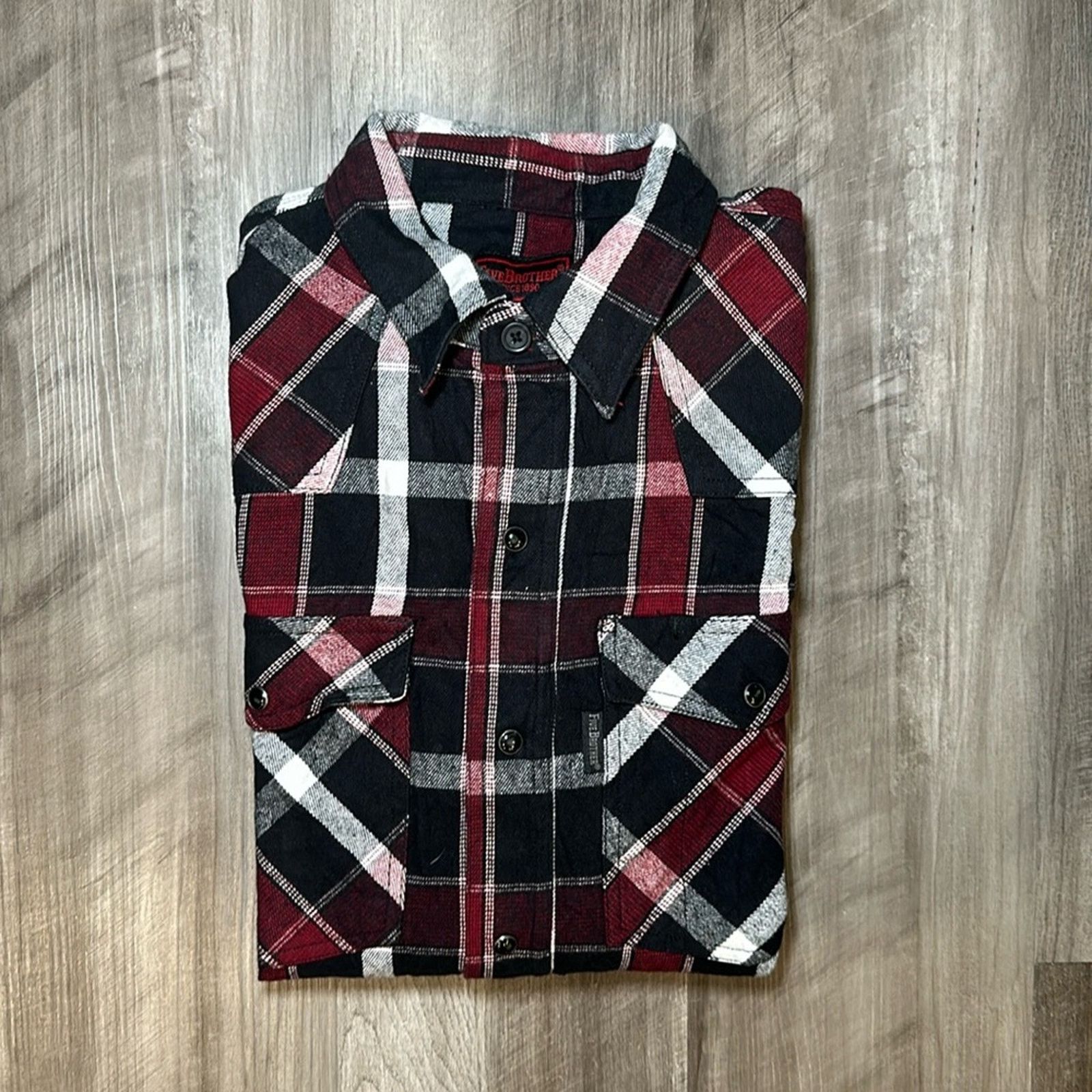 Other FiveBrother Flannel Long Sleeve Pearl Snap - Large Regular Size US L / EU 52-54 / 3 - 1 Thumbnail