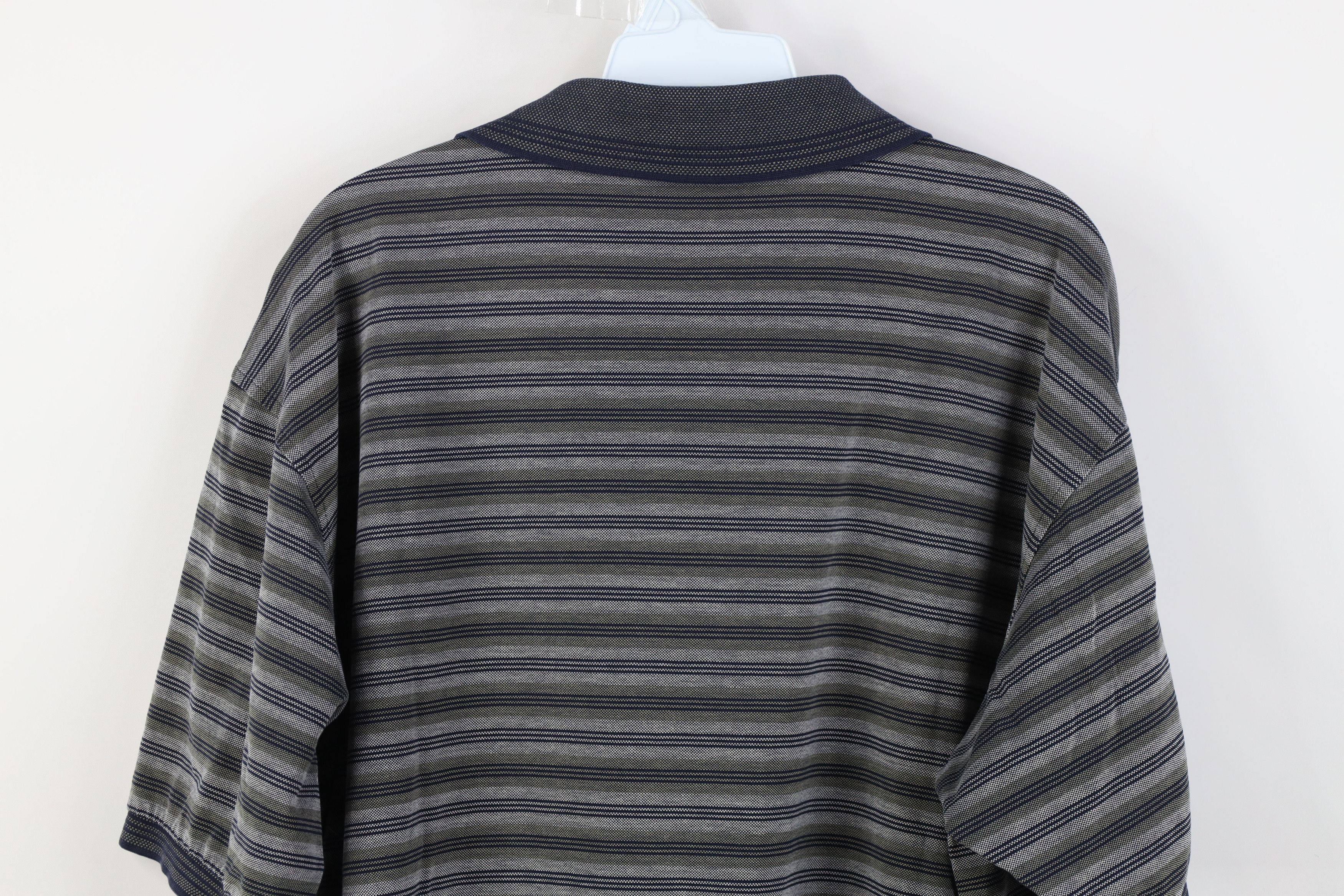 Vintage Vintage 90s Streetwear Block Knit Golf Polo Shirt Cotton Size US XL / EU 56 / 4 - 9 Thumbnail