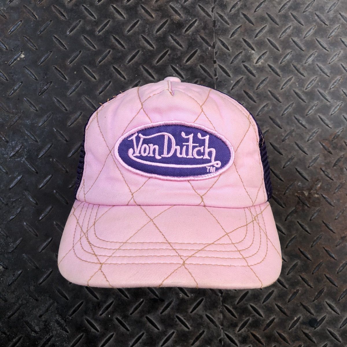 Vintage 🚫 SOLD 🚫 Von Dutch Pink-Purple Trucker Hat Size ONE SIZE - 1 Thumbnail