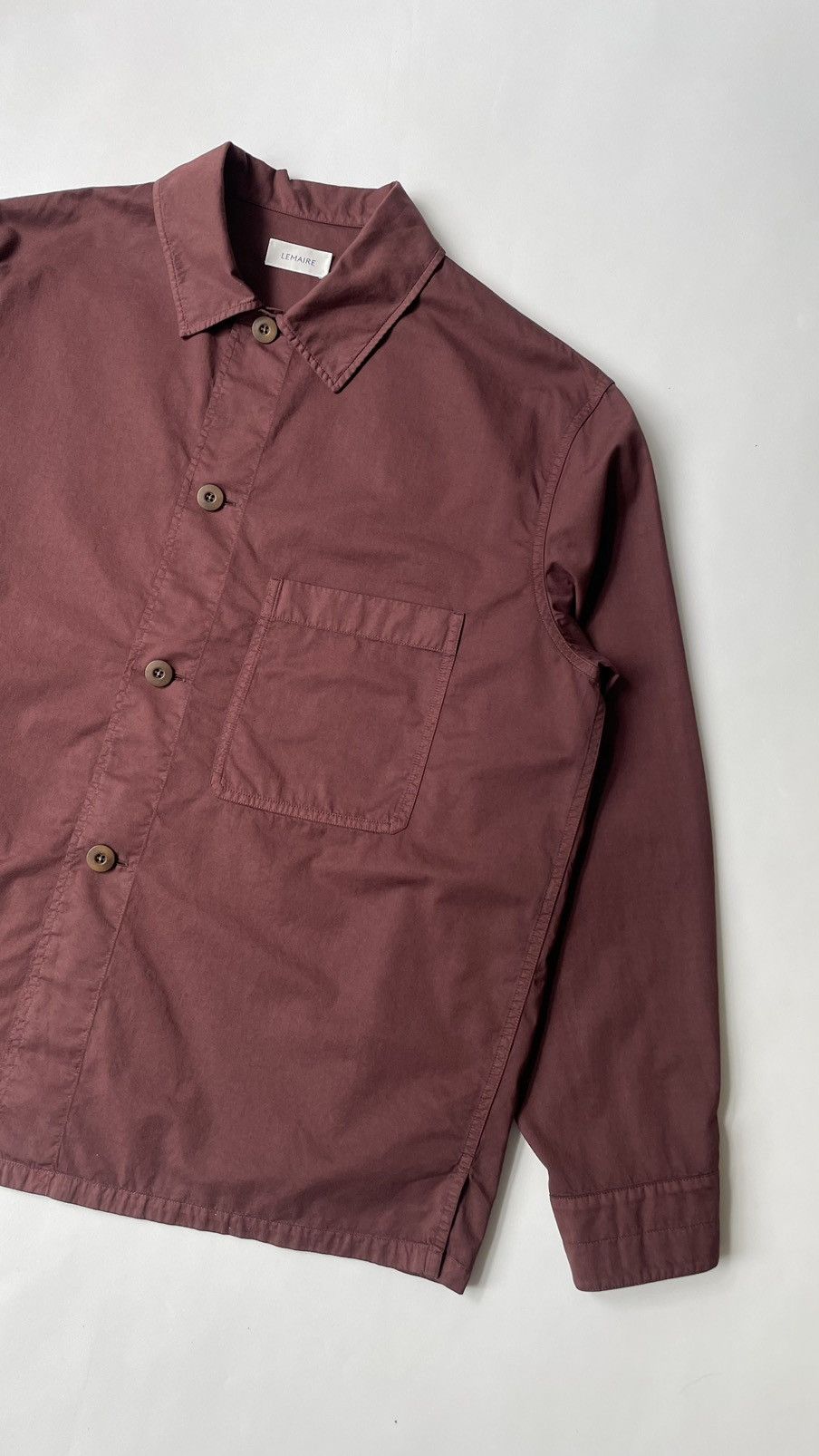 Lemaire Wine Cotton ‘Pyjama’ Over Shirt Size US L / EU 52-54 / 3 - 6 Thumbnail