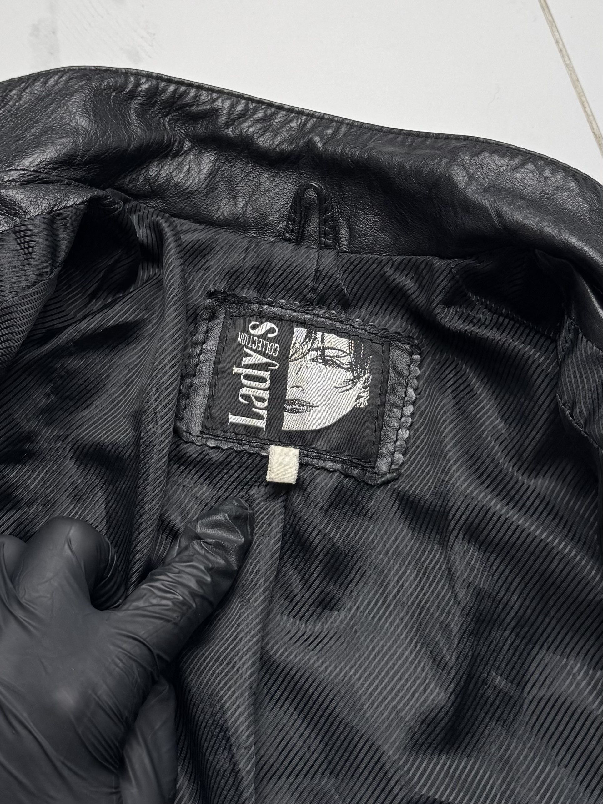 Japanese Brand Y2K Leather Jacket Womens Slim Fit Zip Up Biker Moto Coat Size S / US 4 / IT 40 - 11 Thumbnail