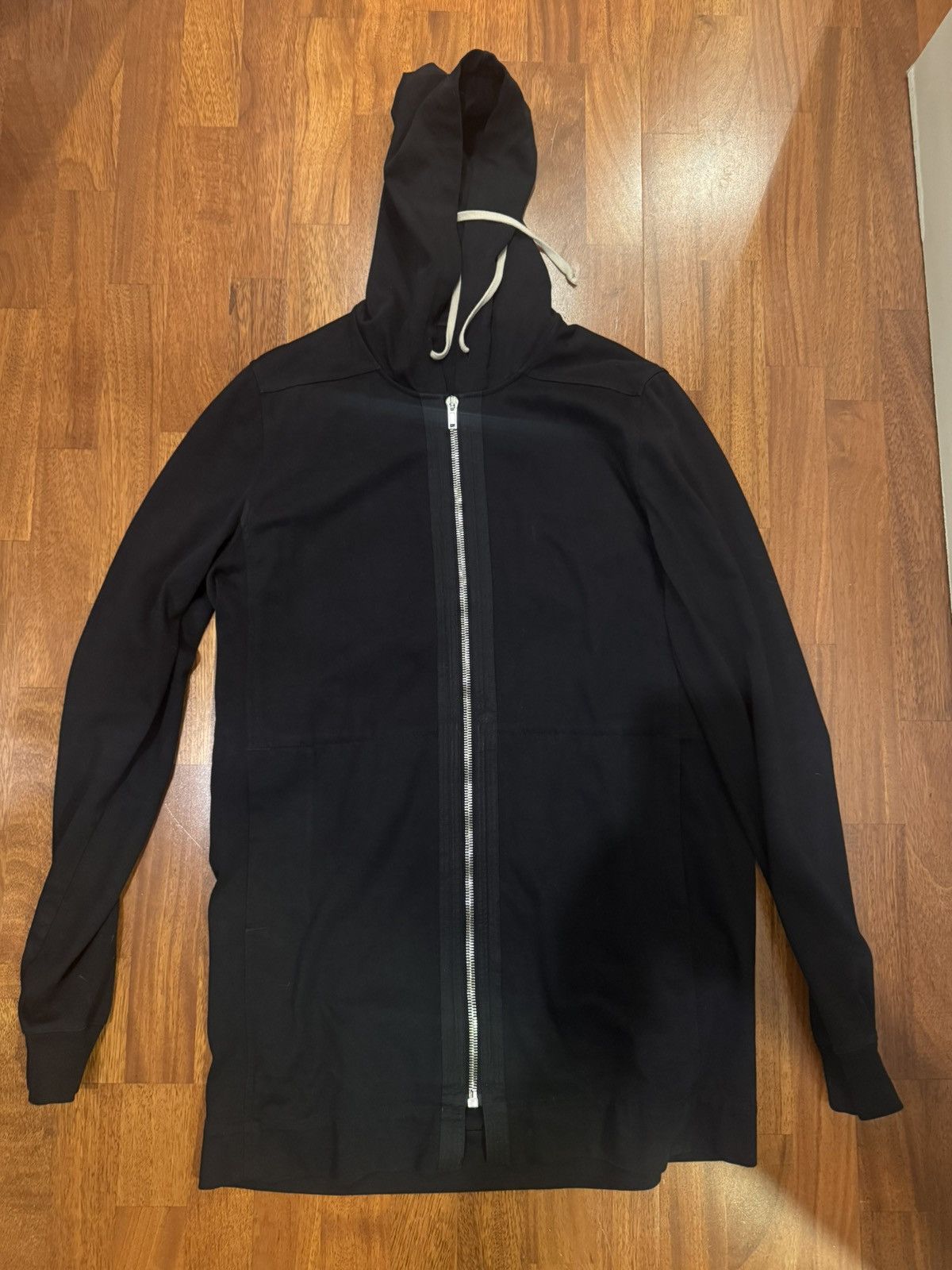 Rick Owens Rick Owens Long Zipped Hoodie Black size M Size US M / EU 48-50 / 2 - 1 Thumbnail