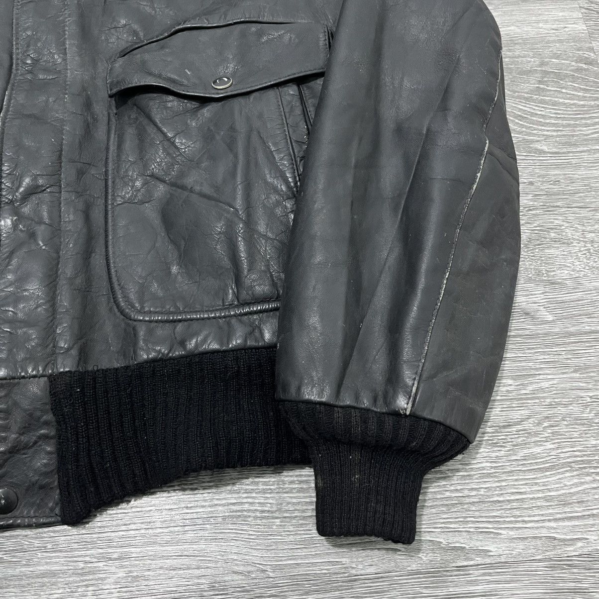 Leather VTG OAKTON LIMITED Bomber Fight Leather Jacket Size US XL / EU 56 / 4 - 4 Thumbnail