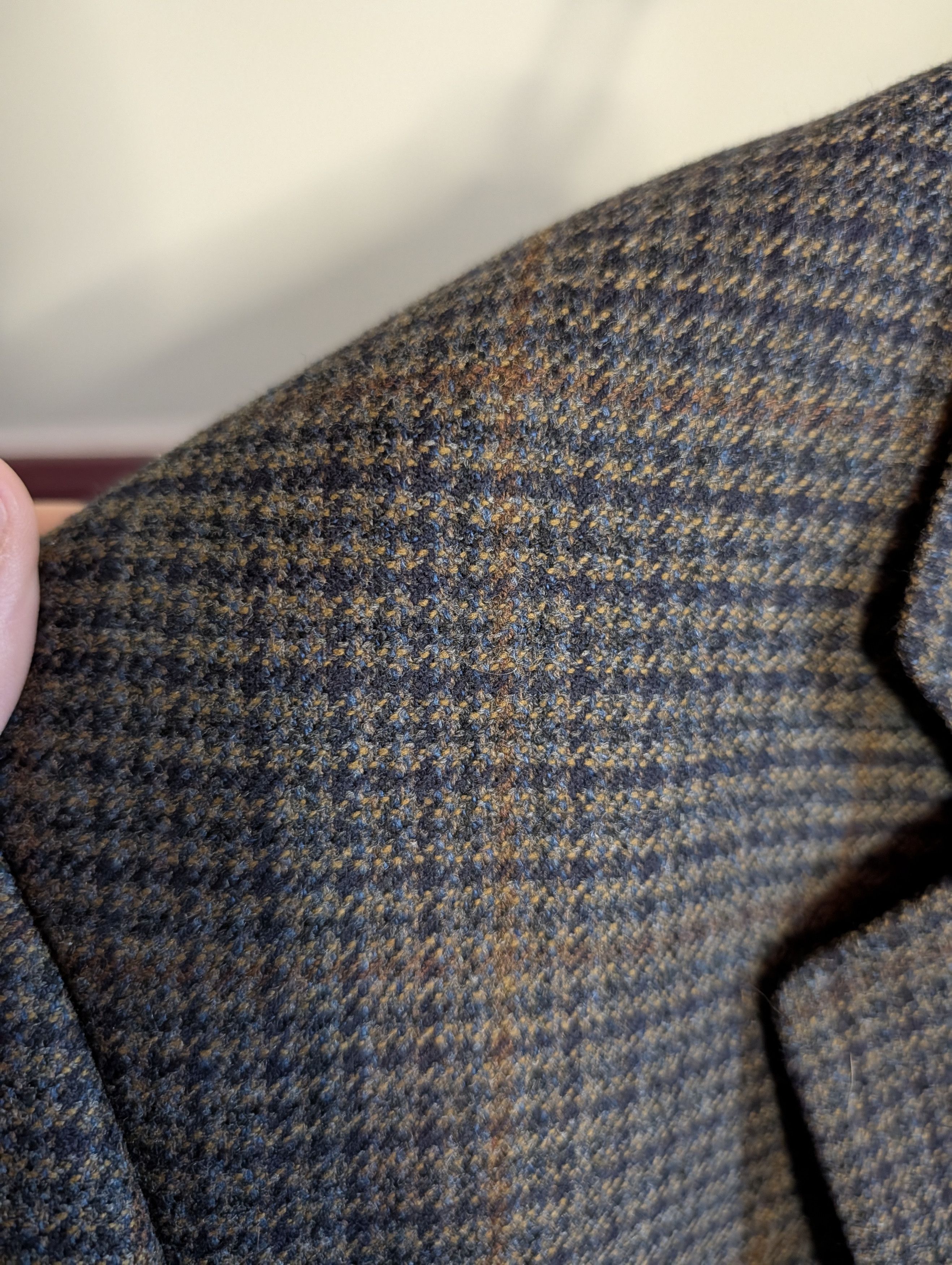 Tallia Tallia di Delfino wool & cashmere Italian plaid knit jacket Size 46S - 3 Thumbnail