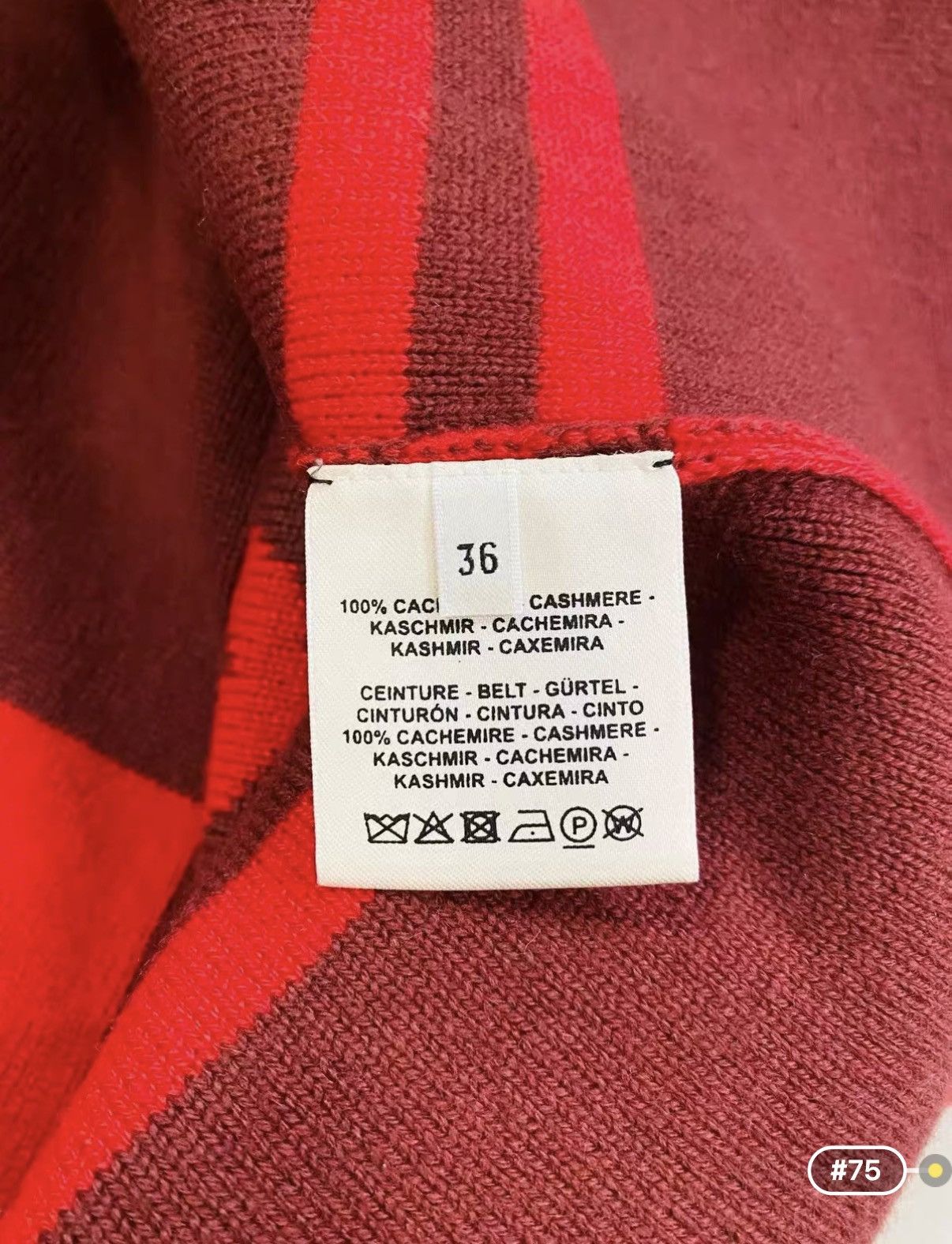 Hermes Hermès Classic Red Cashmere Long Knit Coat J33 Size XS / US 0-2 / IT 36-38 - 8 Thumbnail