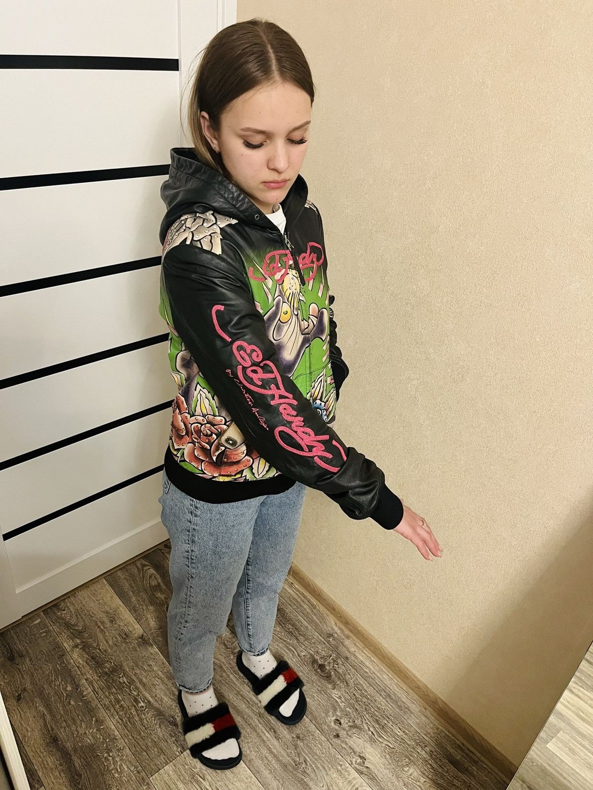 Ed Hardy Ed Hardy by Christian Audigier genuine leather hooded jacket Size S / US 4 / IT 40 - 7 Thumbnail