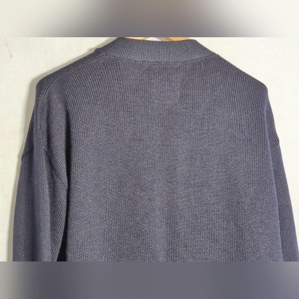 Other 1950s Whiting Los Angeles Navy Wool Cardigan Letter Sweater Size US XXL / EU 58 / 5 - 8 Thumbnail