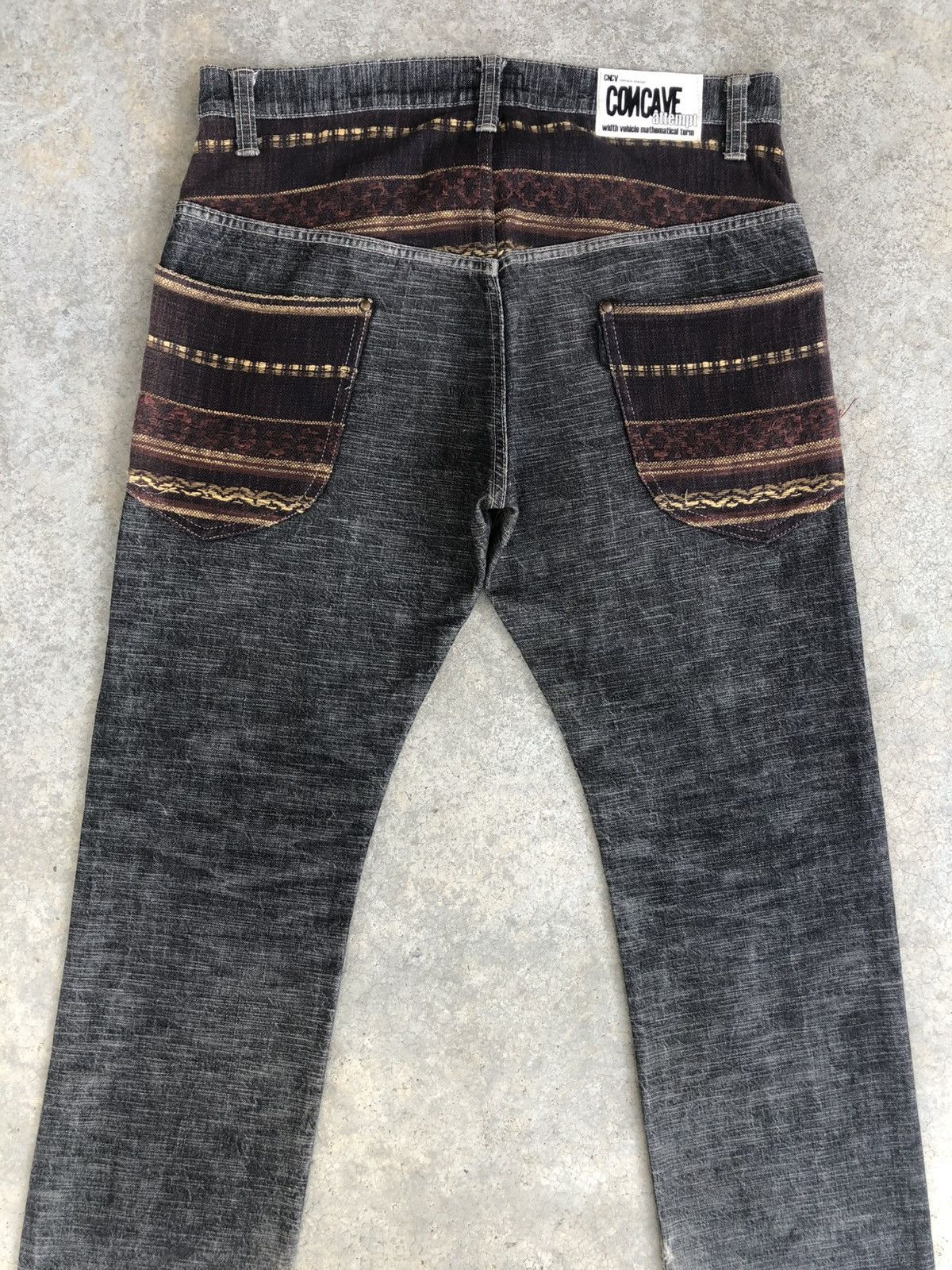 Japanese Brand Concave attempt Blanket Denim Distressed Jeans Size US 33 - 8 Thumbnail